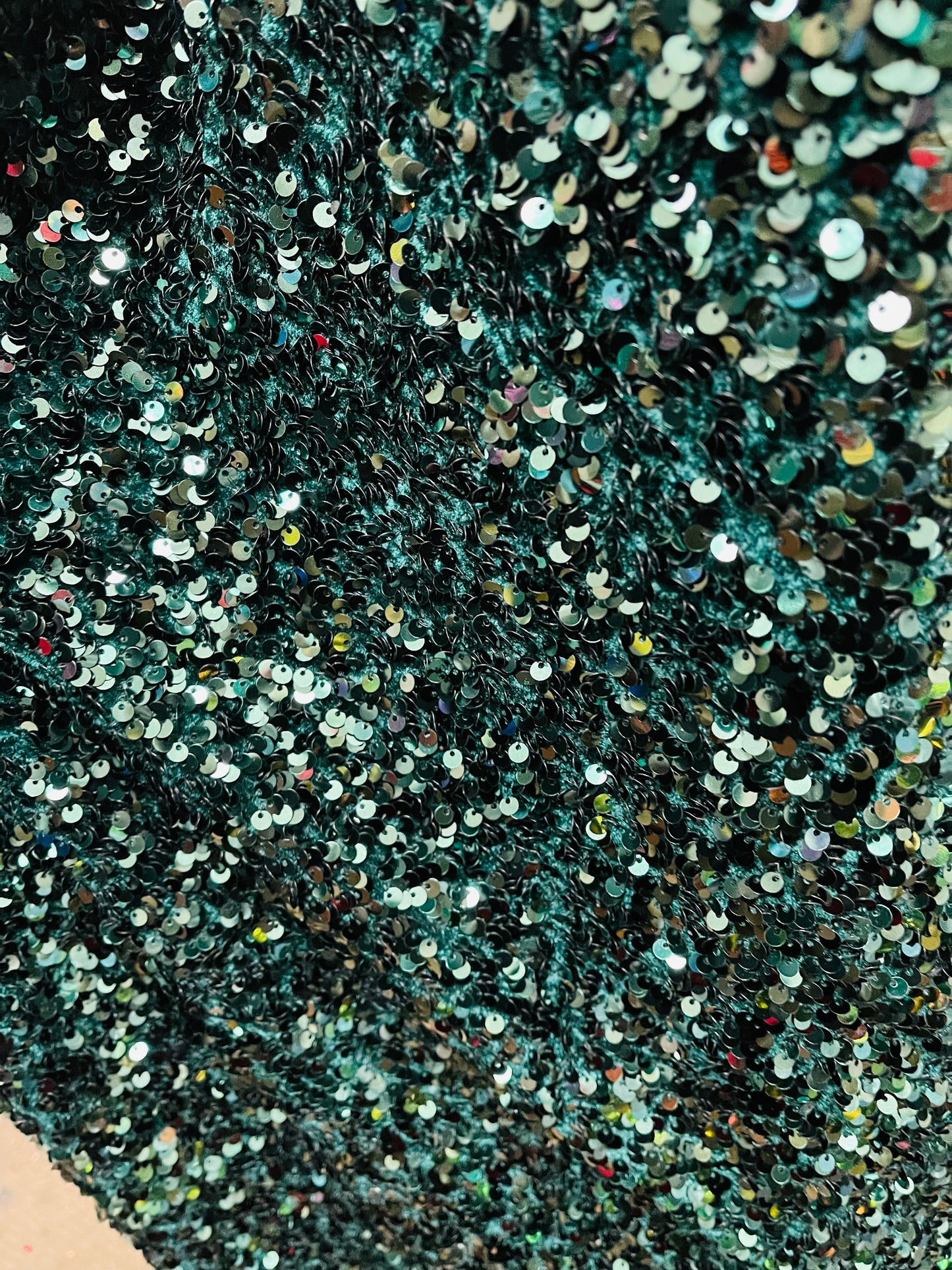 Designer 4way stretch velvet sequins lace