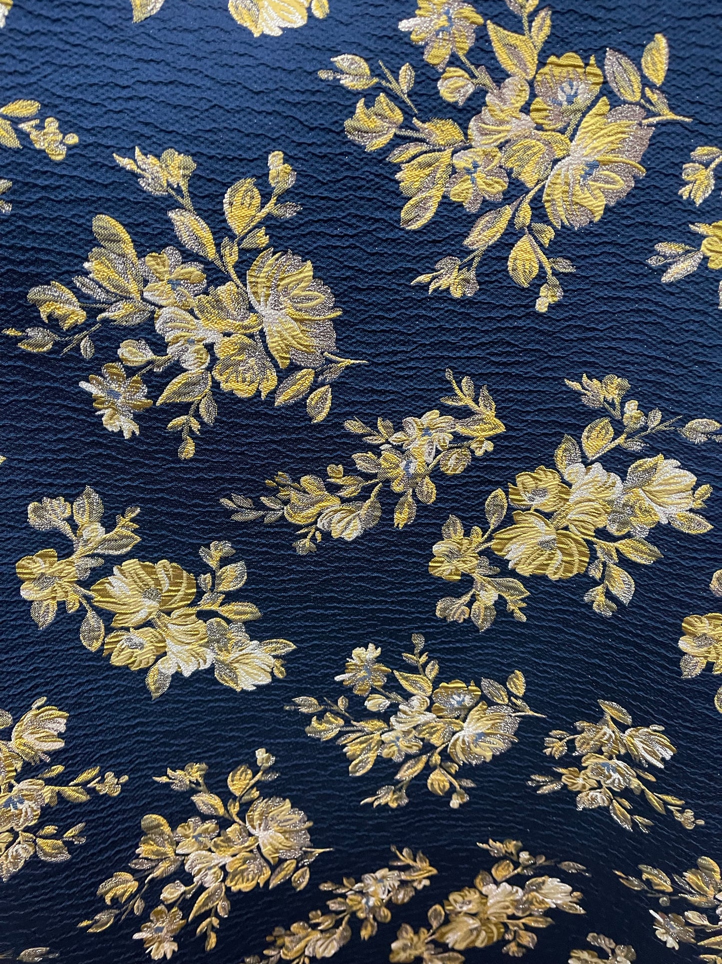 Designer luxury brocade silver with babe blue design made in Italy