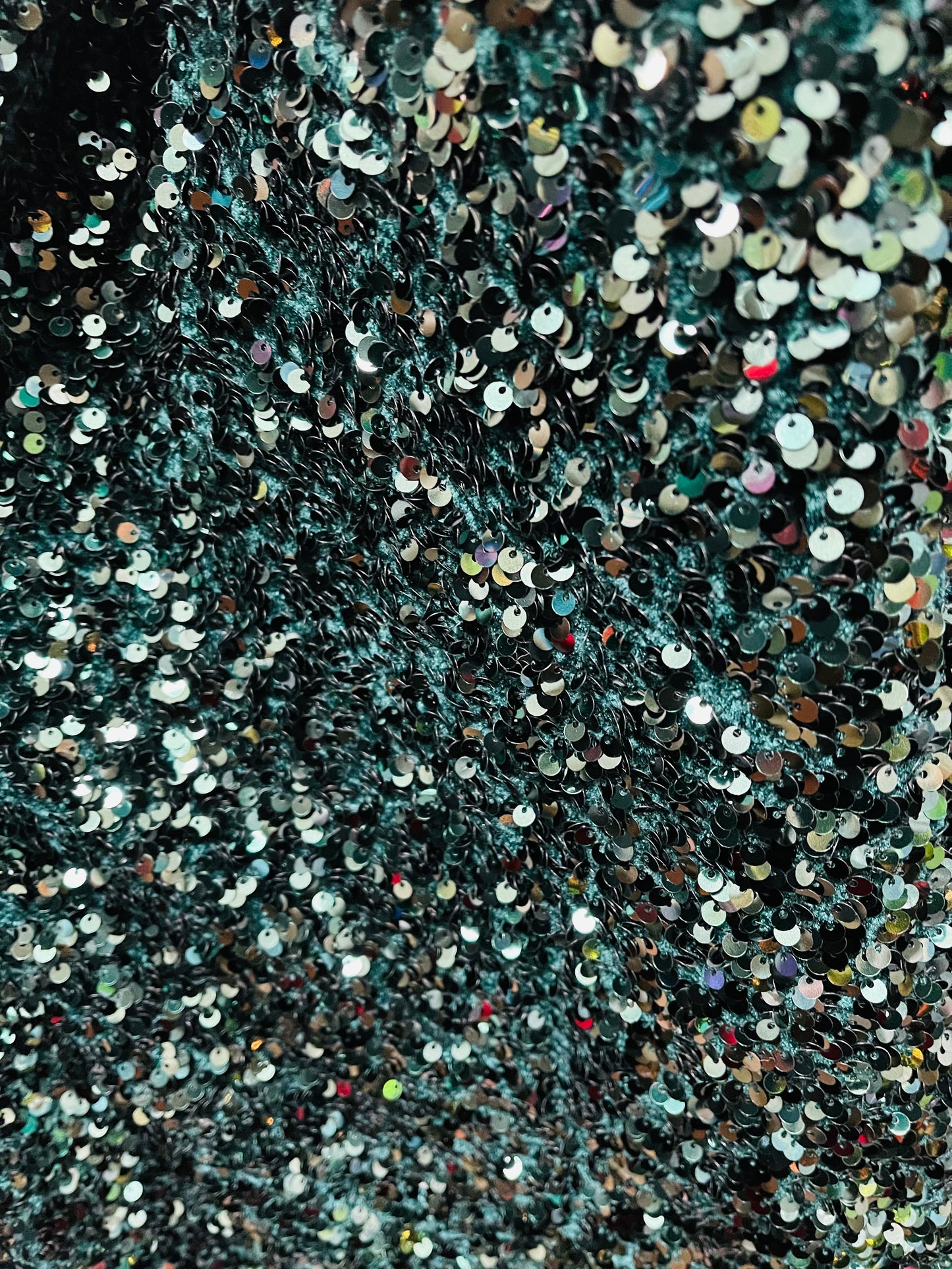 Designer 4way stretch velvet sequins lace