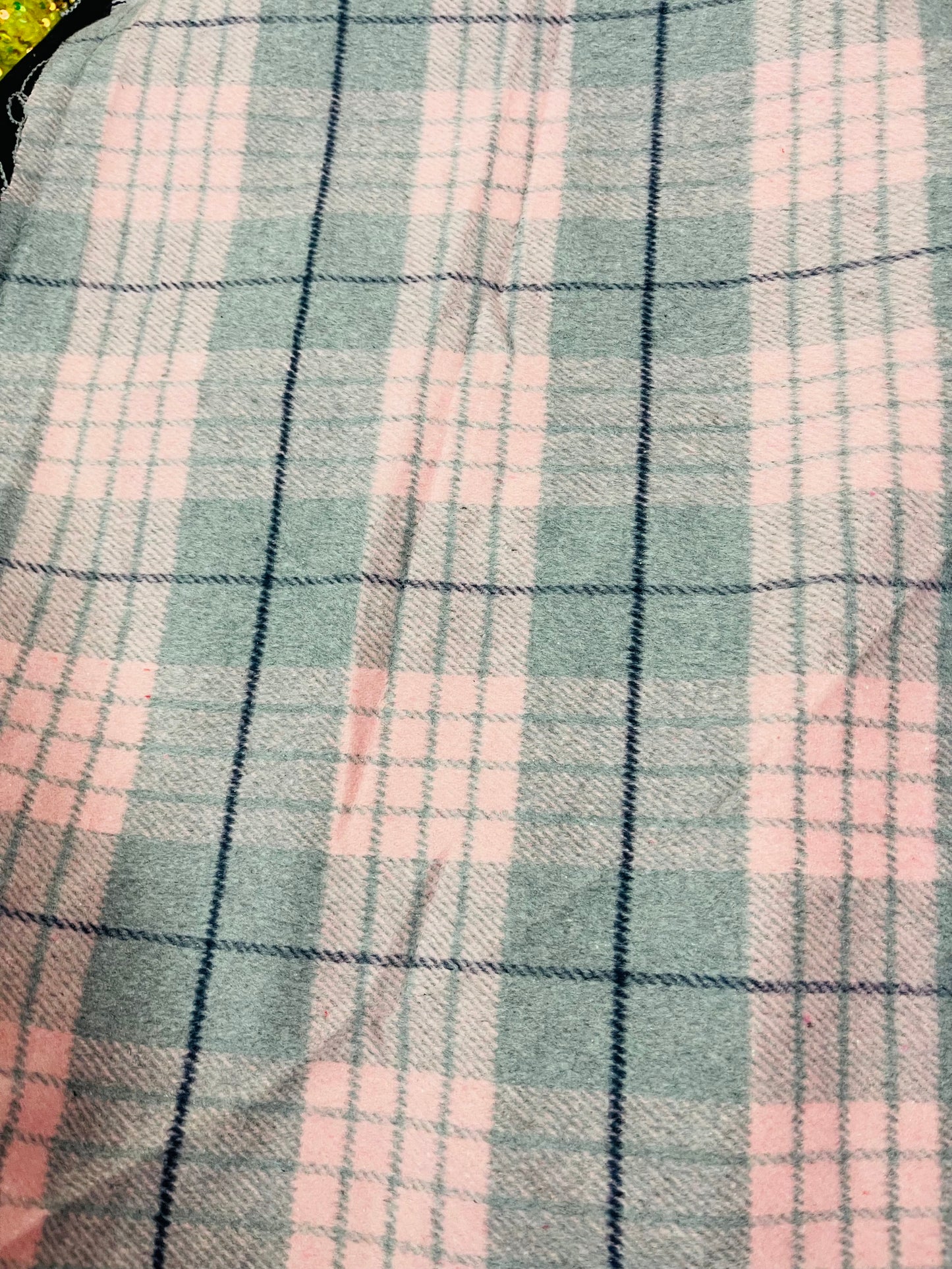 Buffalo plaid 100% cashmere great fabric for sweaters dress jacket and much more
