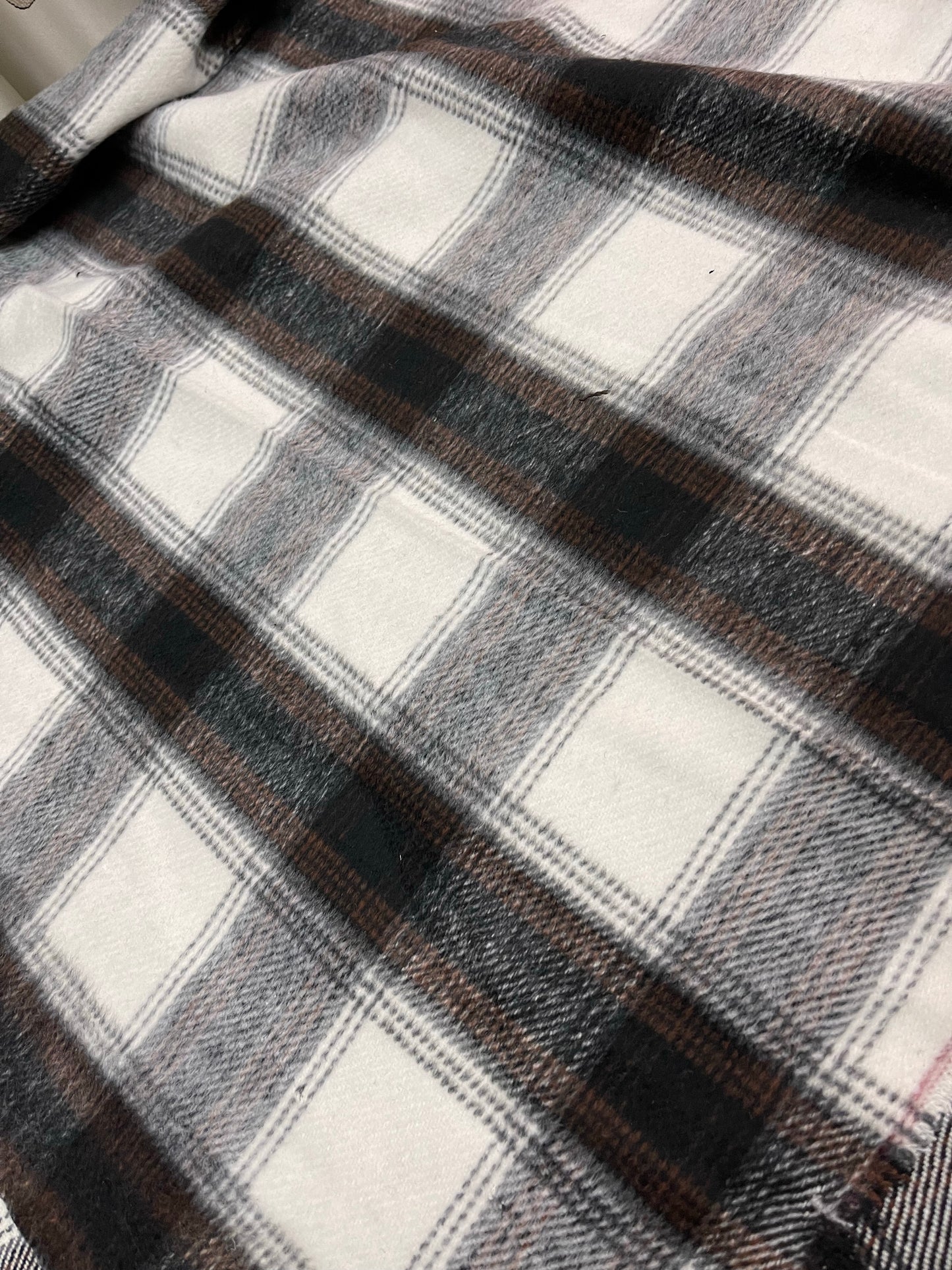 Buffalo plaid 100% cashmere great fabric for sweaters dress jacket and much more