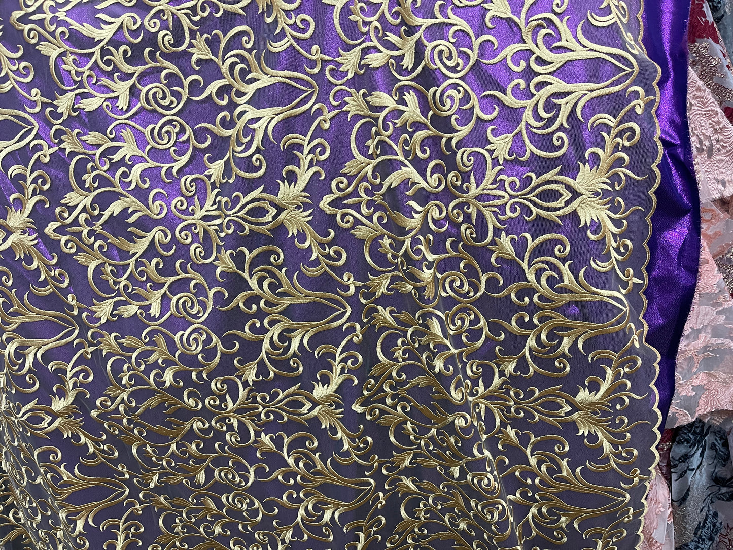 Designer silk feel lace