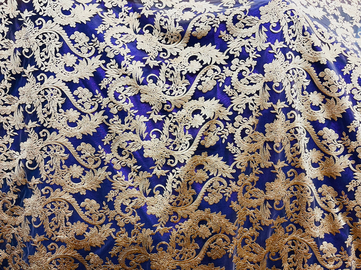 Designer silk feel lace