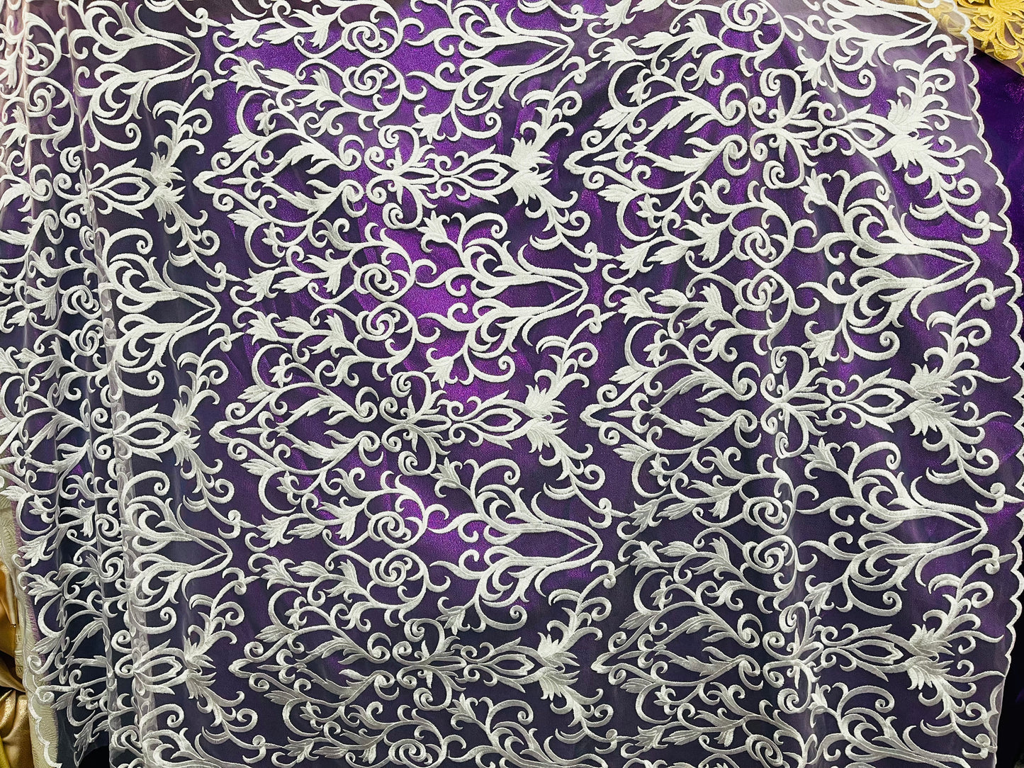 Designer silk feel lace