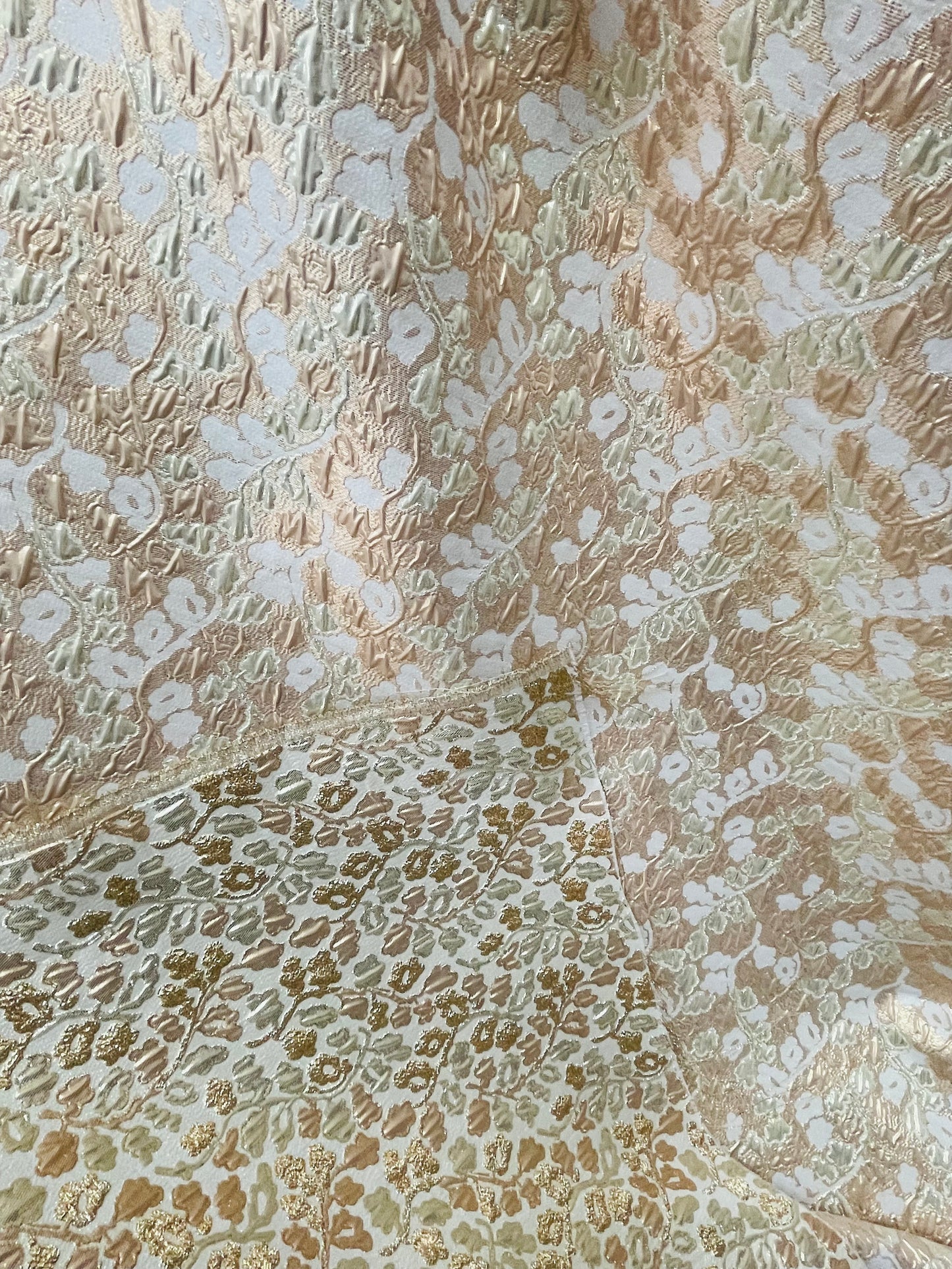 Designer metallic brocade mikado made in Italy