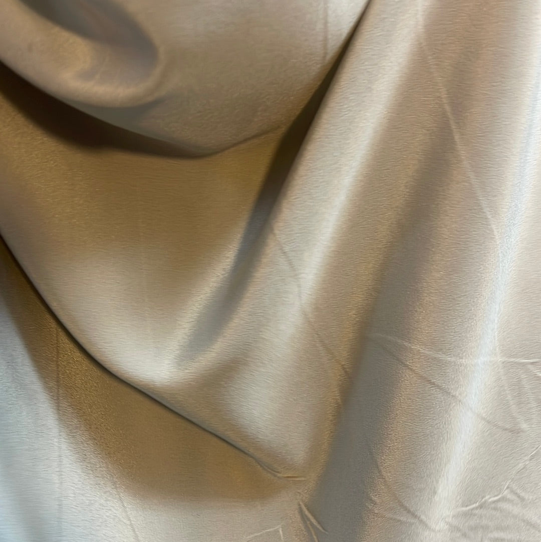 Silver 100% silk carep de chine made in Italy