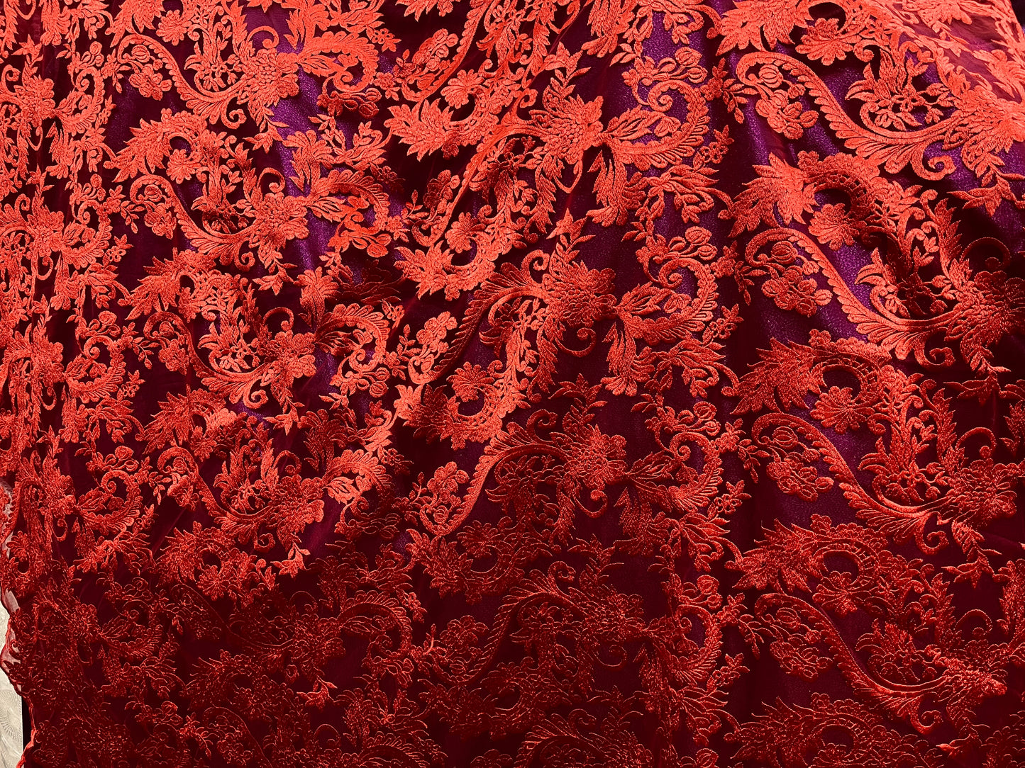Designer silk feel lace