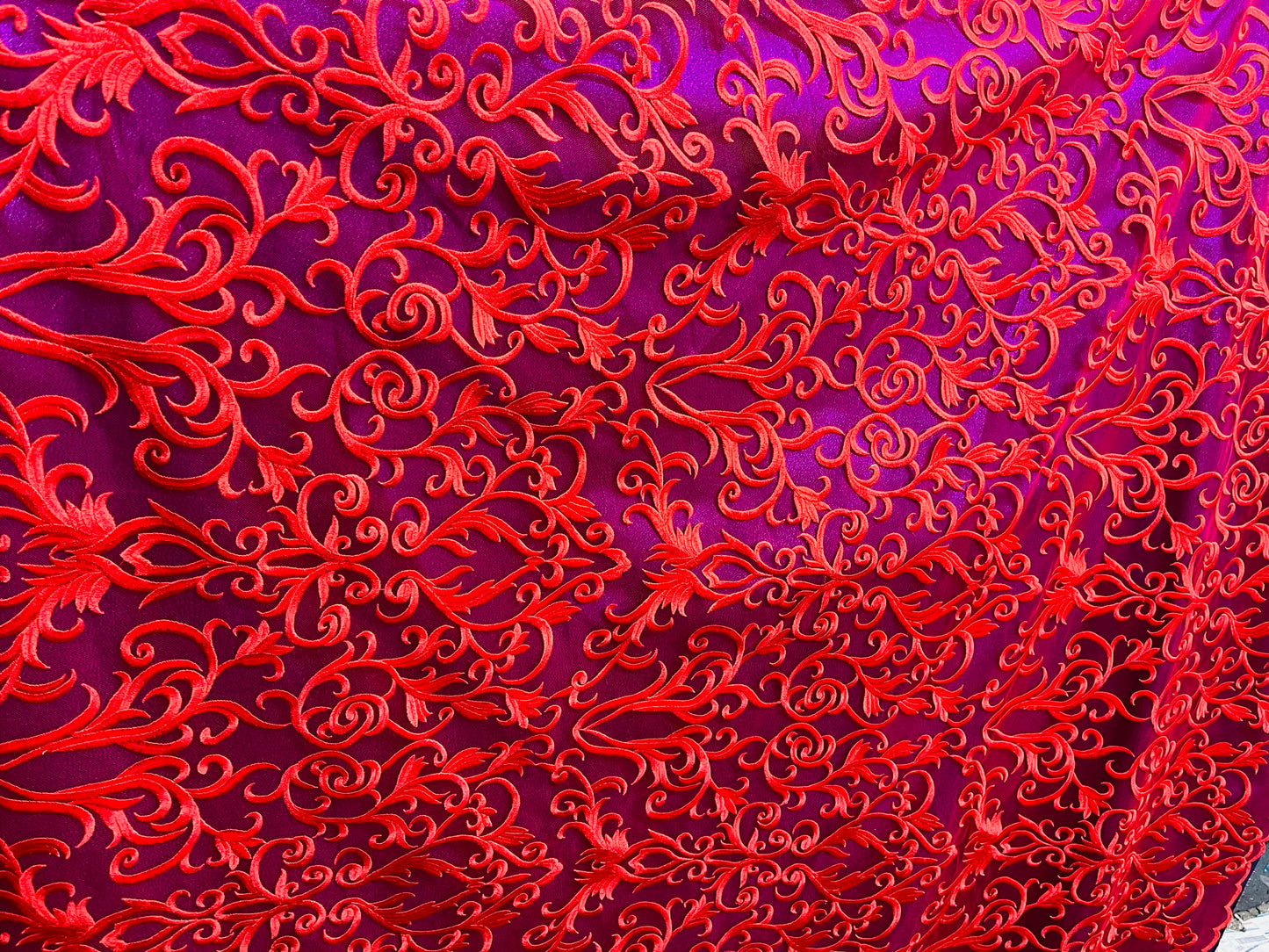 Designer silk feel lace