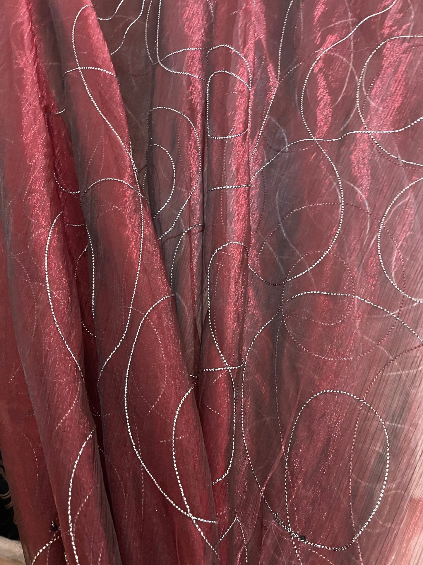 Designer poly Gazar organdy 120” inch embroidery made in Italy