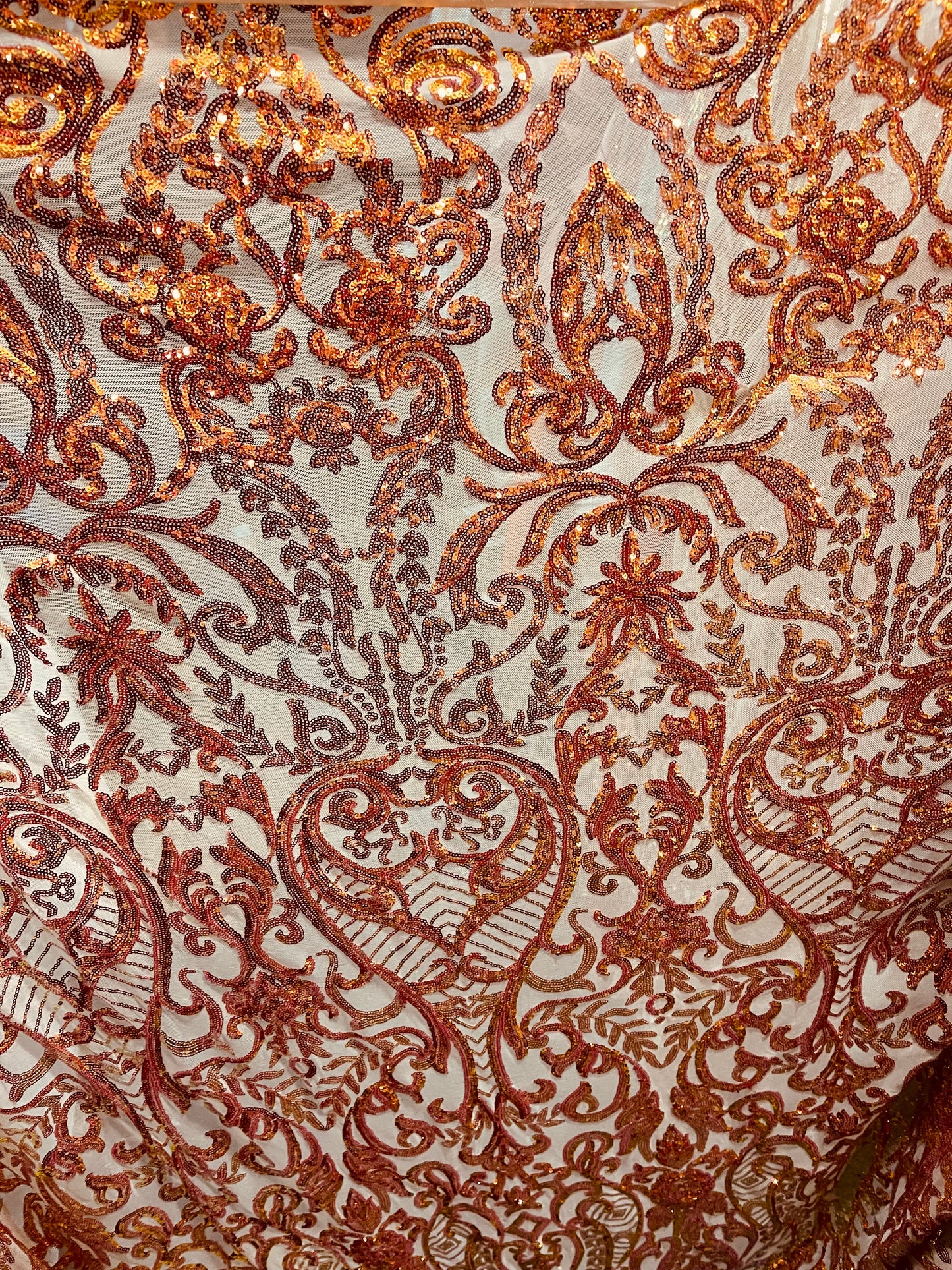 Designer 4way stretch spandex sequins lace