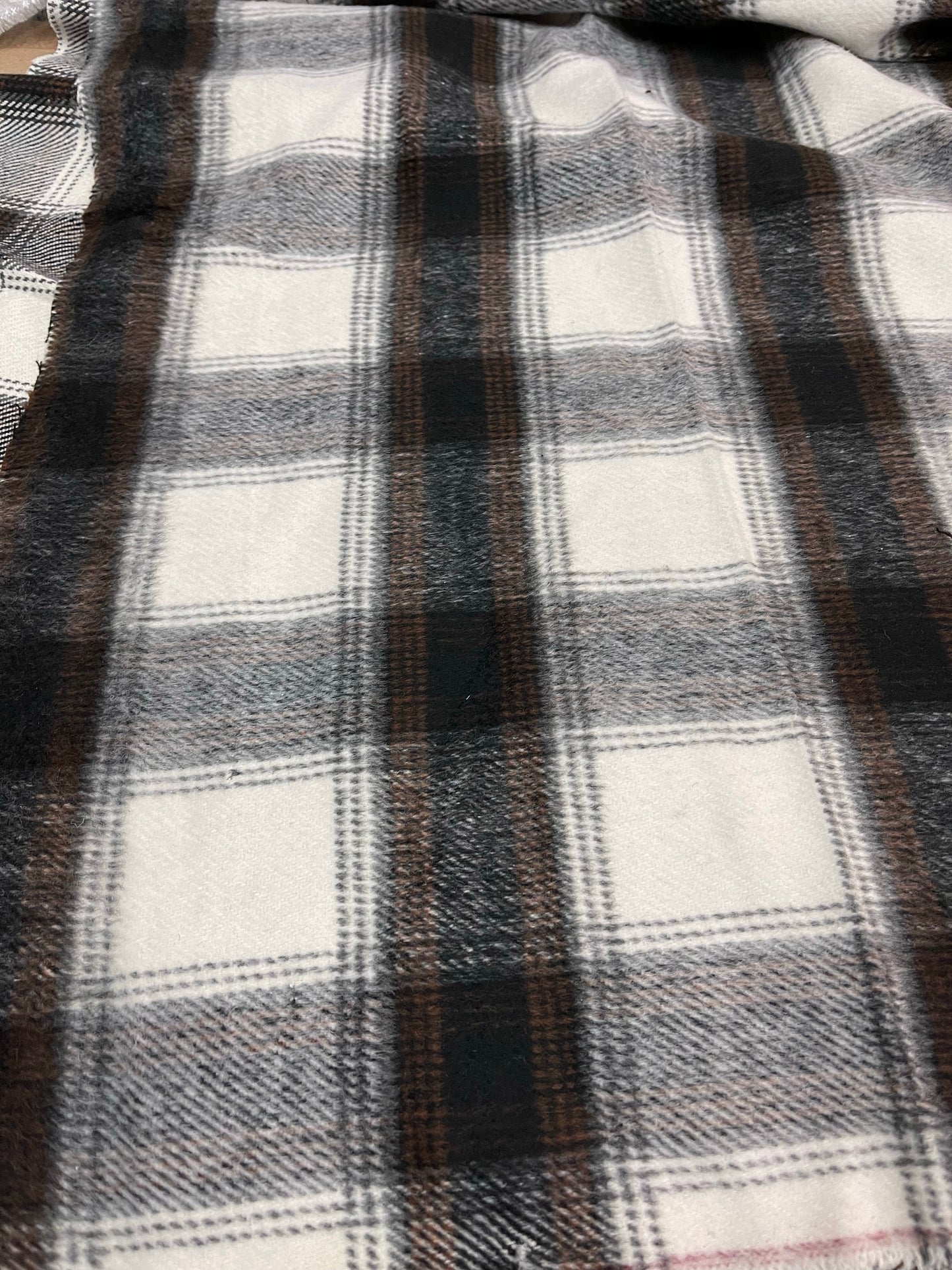 Buffalo plaid 100% cashmere great fabric for sweaters dress jacket and much more