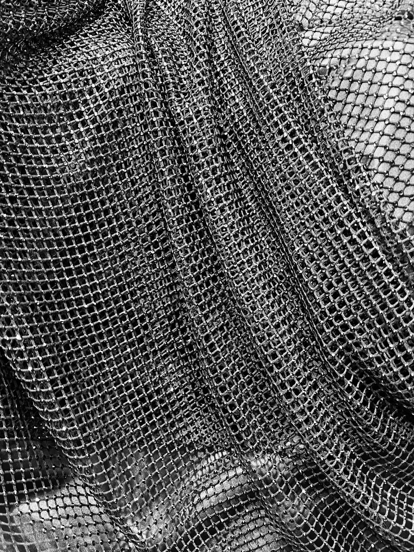 Black Swarovski stone lace great for dress jacket pants and much more