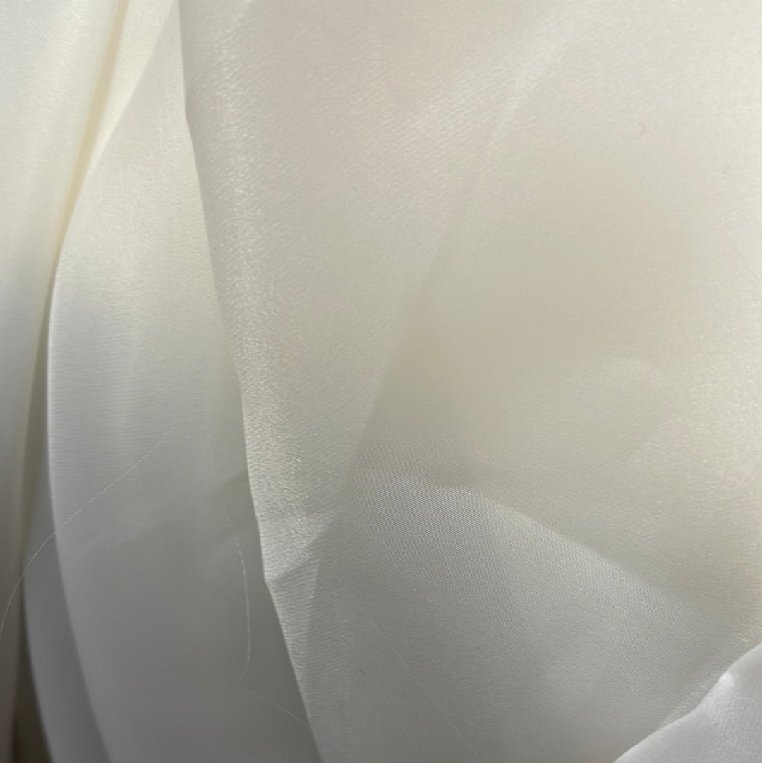 Designer ivory poly Gazar organdy made in Italy