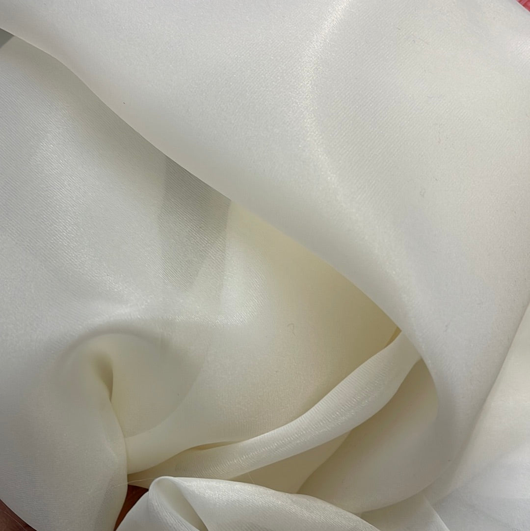 Designer ivory poly Gazar organdy made in Italy