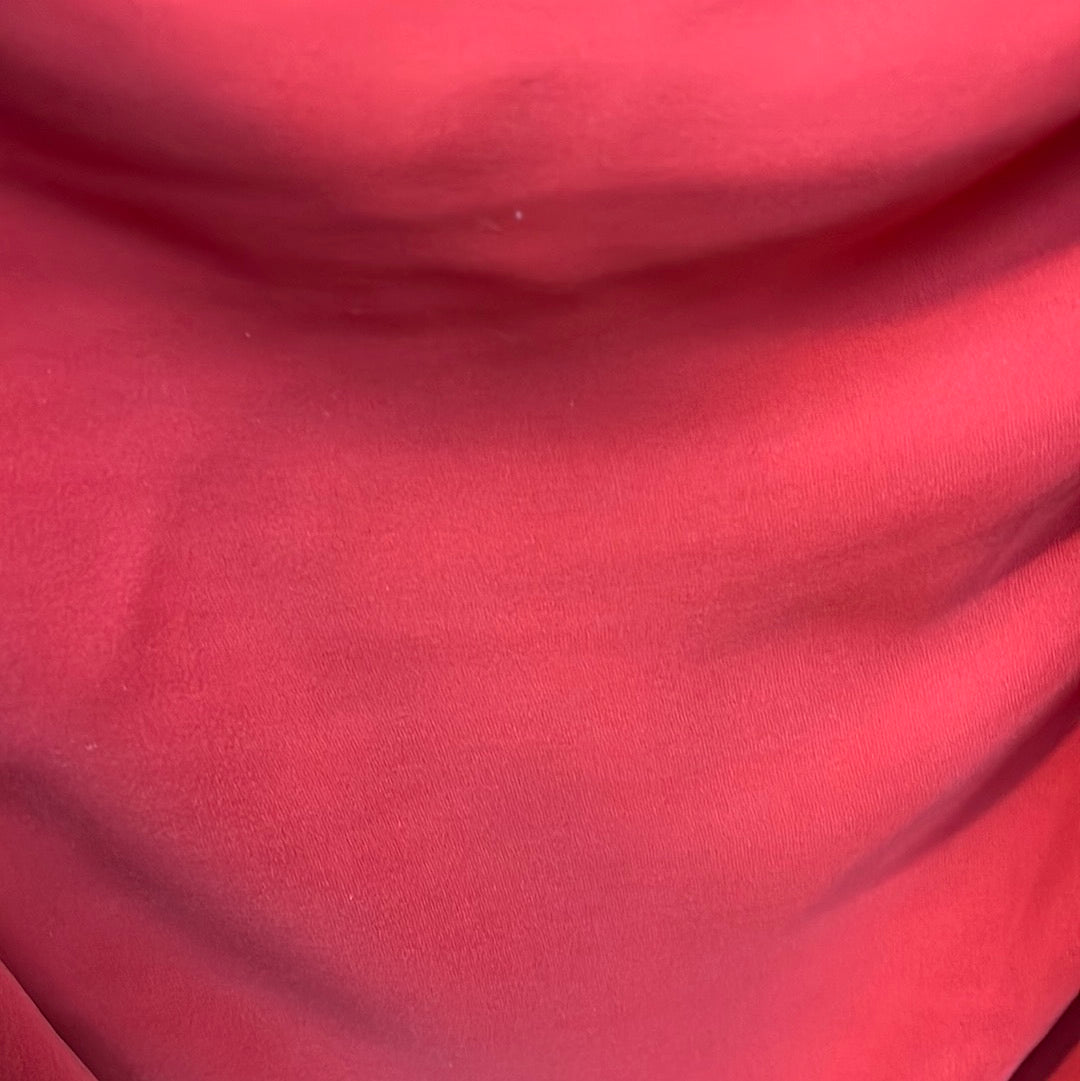 Red 100% silk carep de chine made in Italy