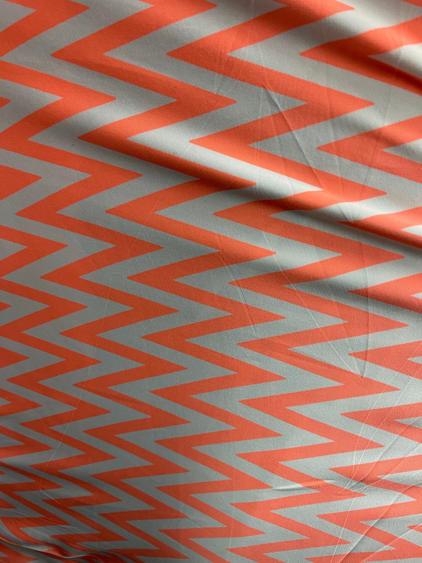 Chevron Scuba orange great fabric for dress pants jacket skirt shirt and much more