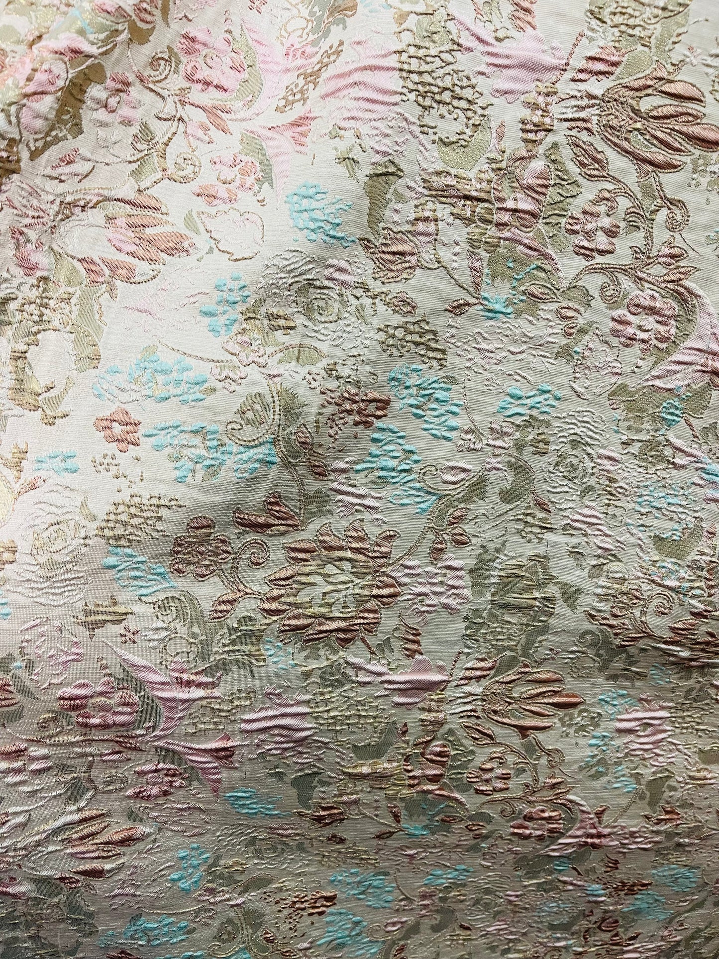 Designer metallic brocade mikado made in Italy