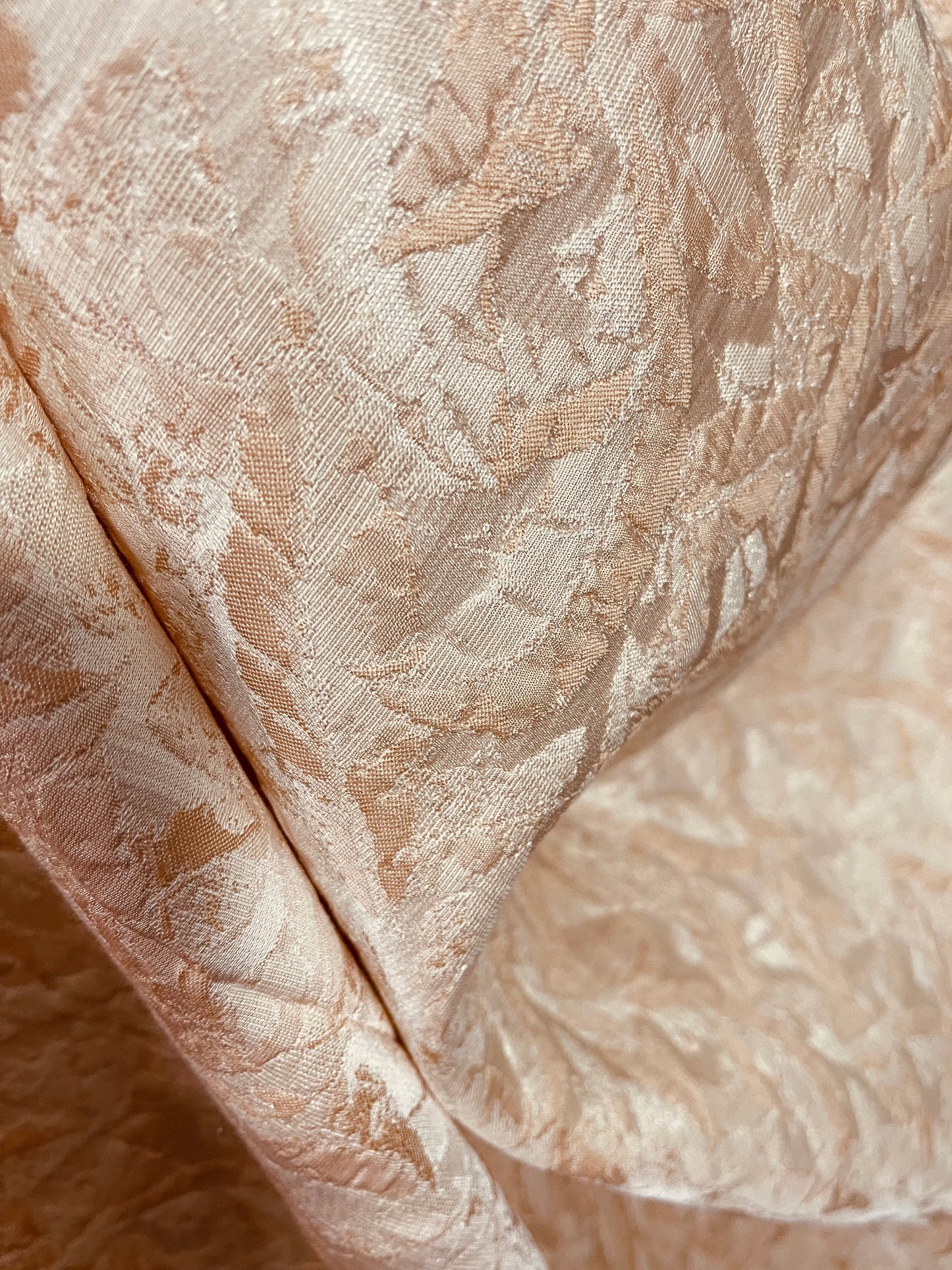 Champagne Elegant designer mikado Floral Brocade great for dress jacket pants skirt and much more made in Italy