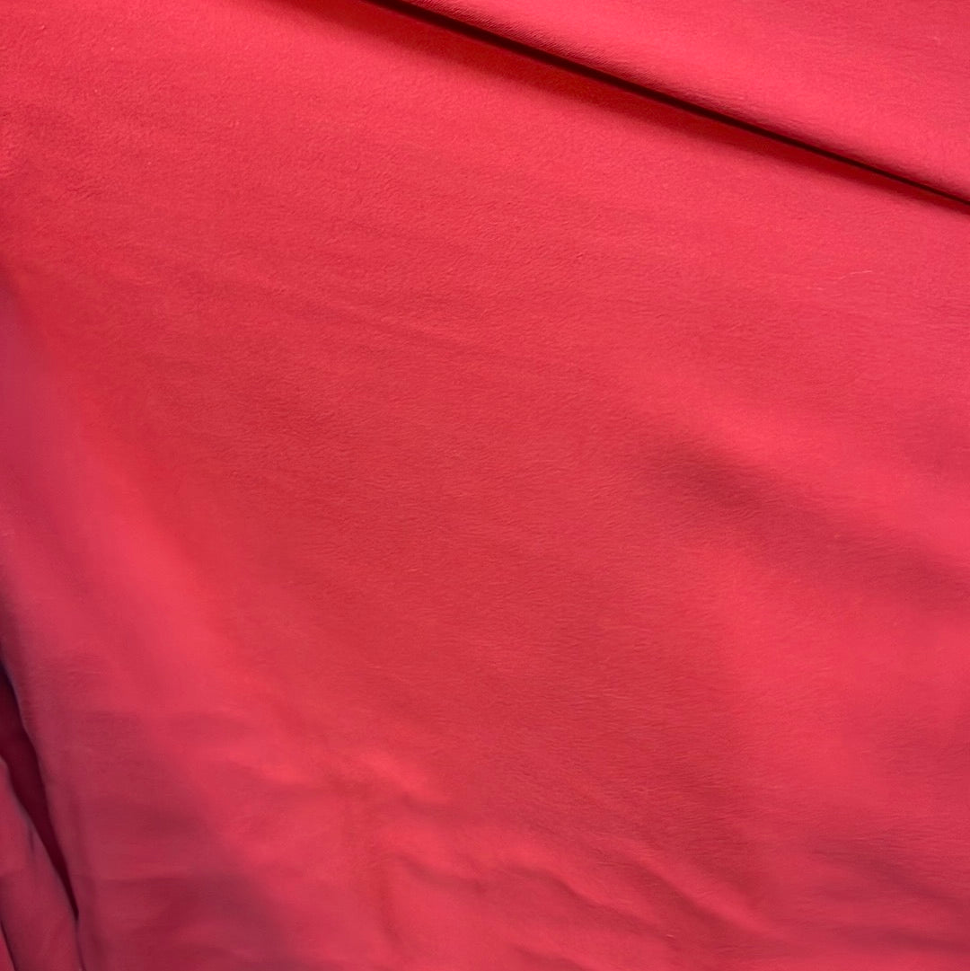 Red 100% silk carep de chine made in Italy