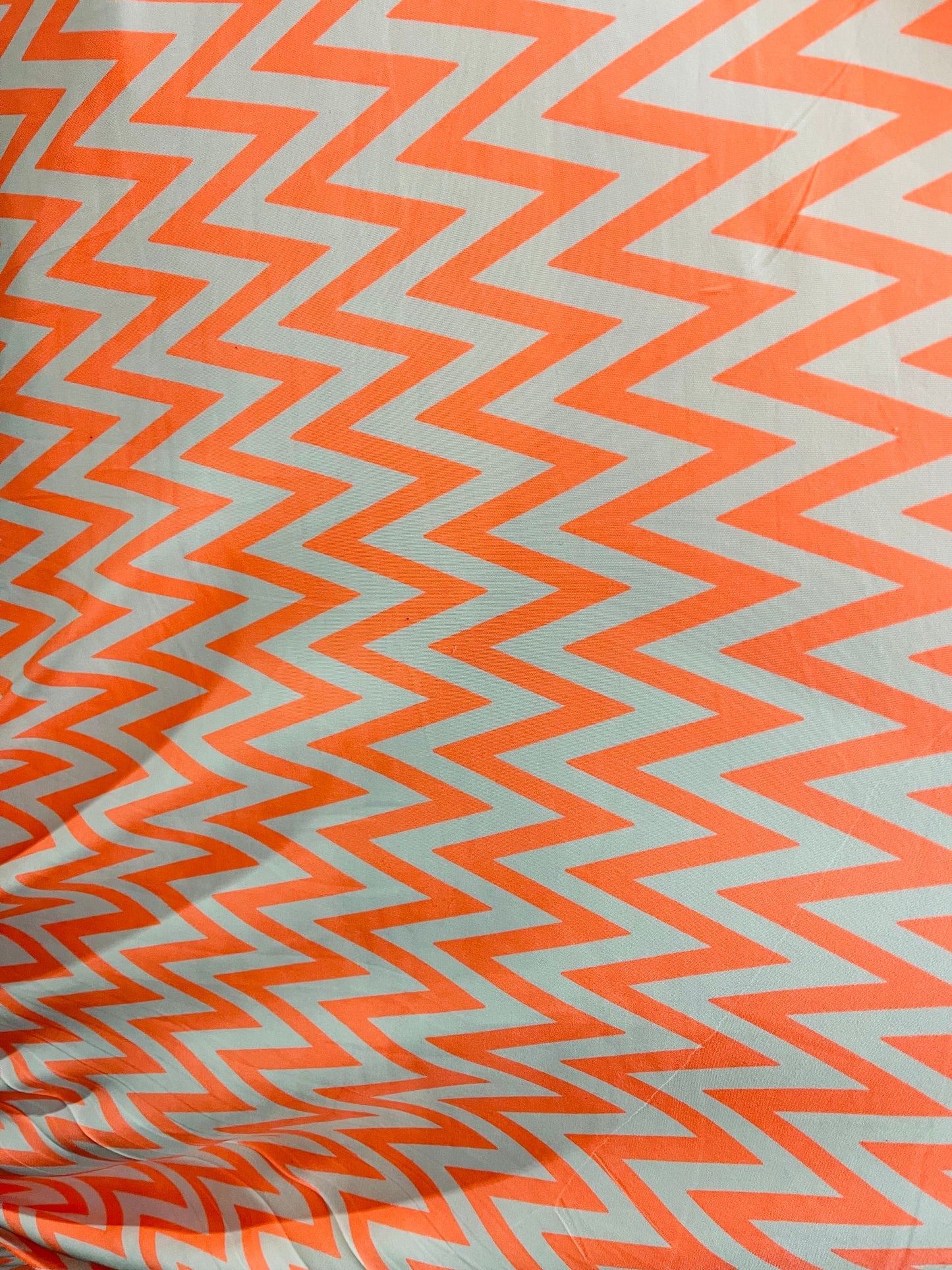 Chevron Scuba orange great fabric for dress pants jacket skirt shirt and much more