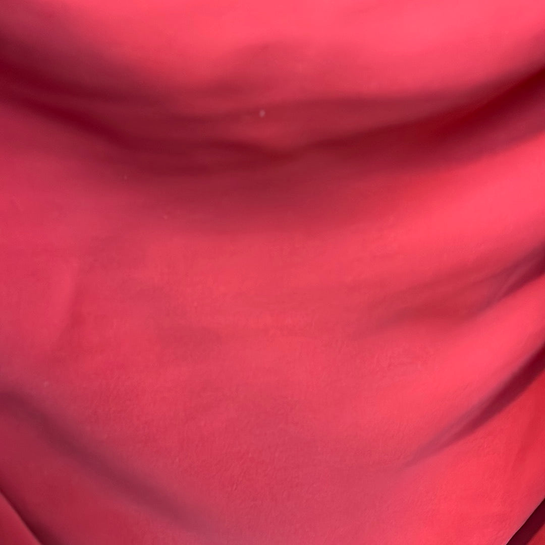 Red 100% silk carep de chine made in Italy