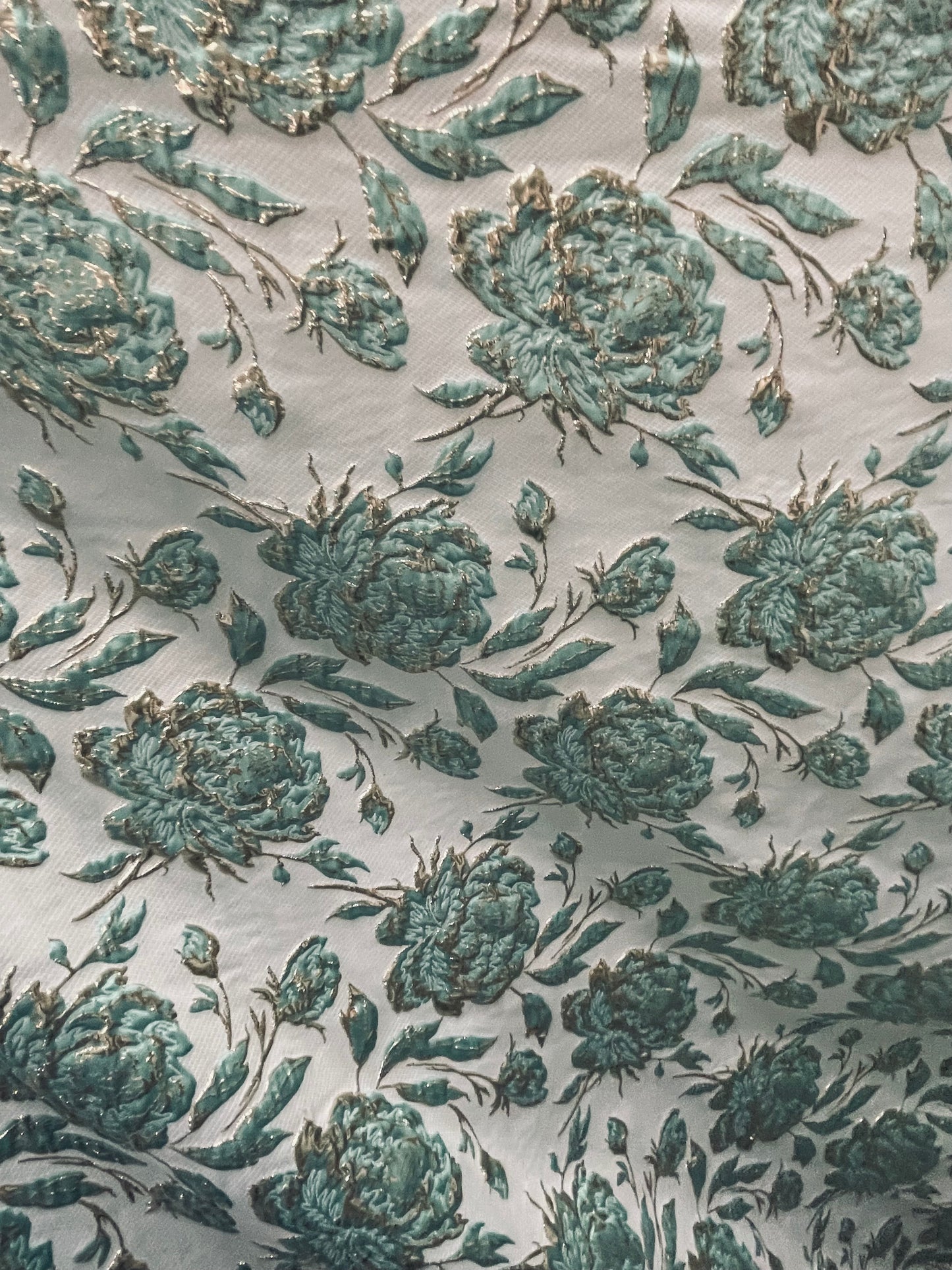 Designer metallic brocade mikado made in Italy