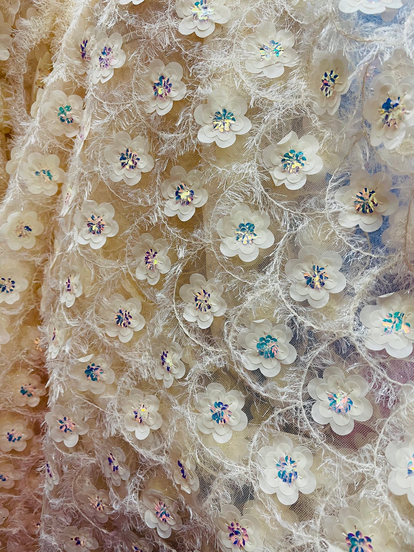 3D flower lace great for dress jacket pants skirt and much more made in Italy