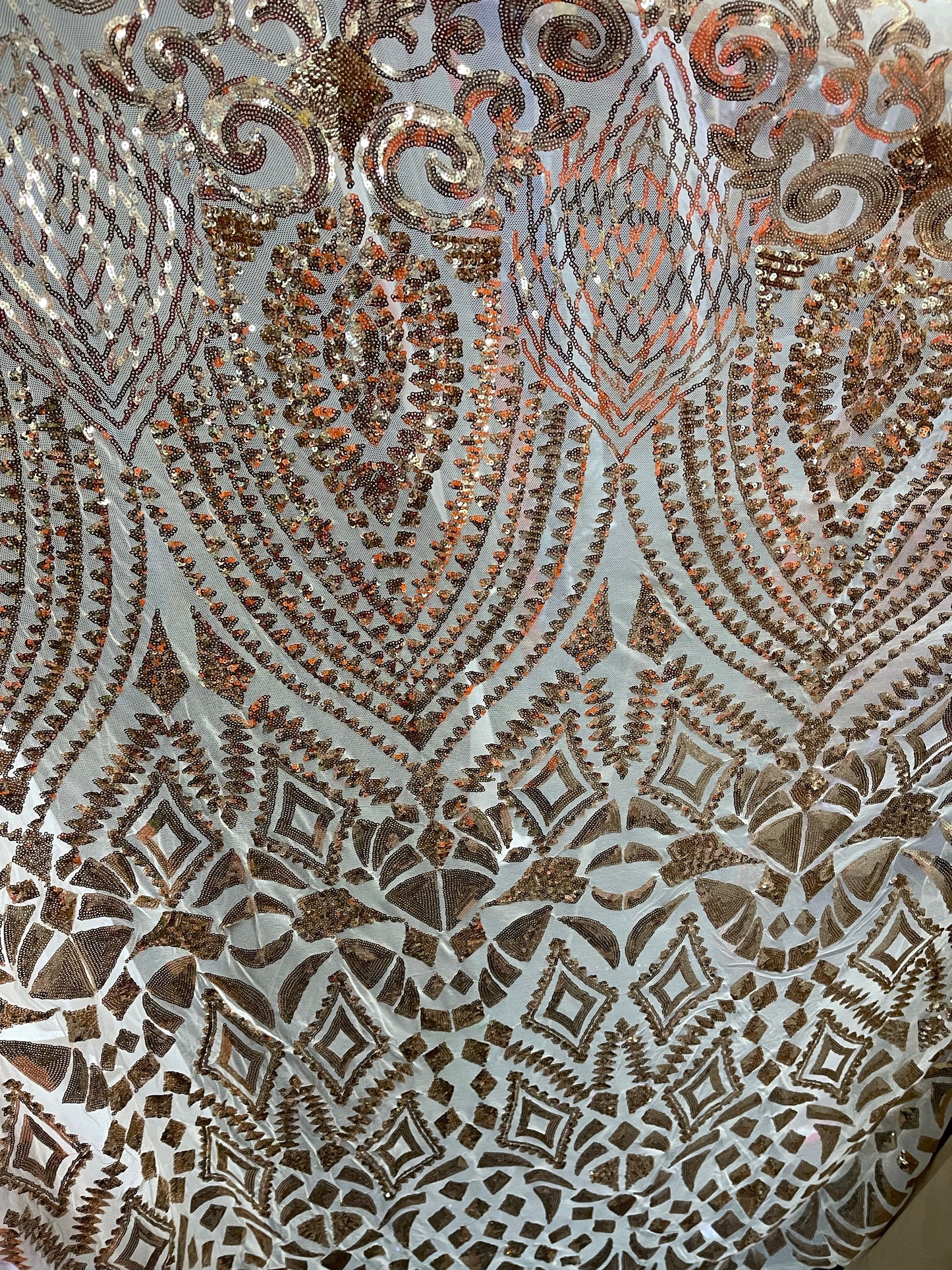 Designer 4way stretch spandex sequins lace