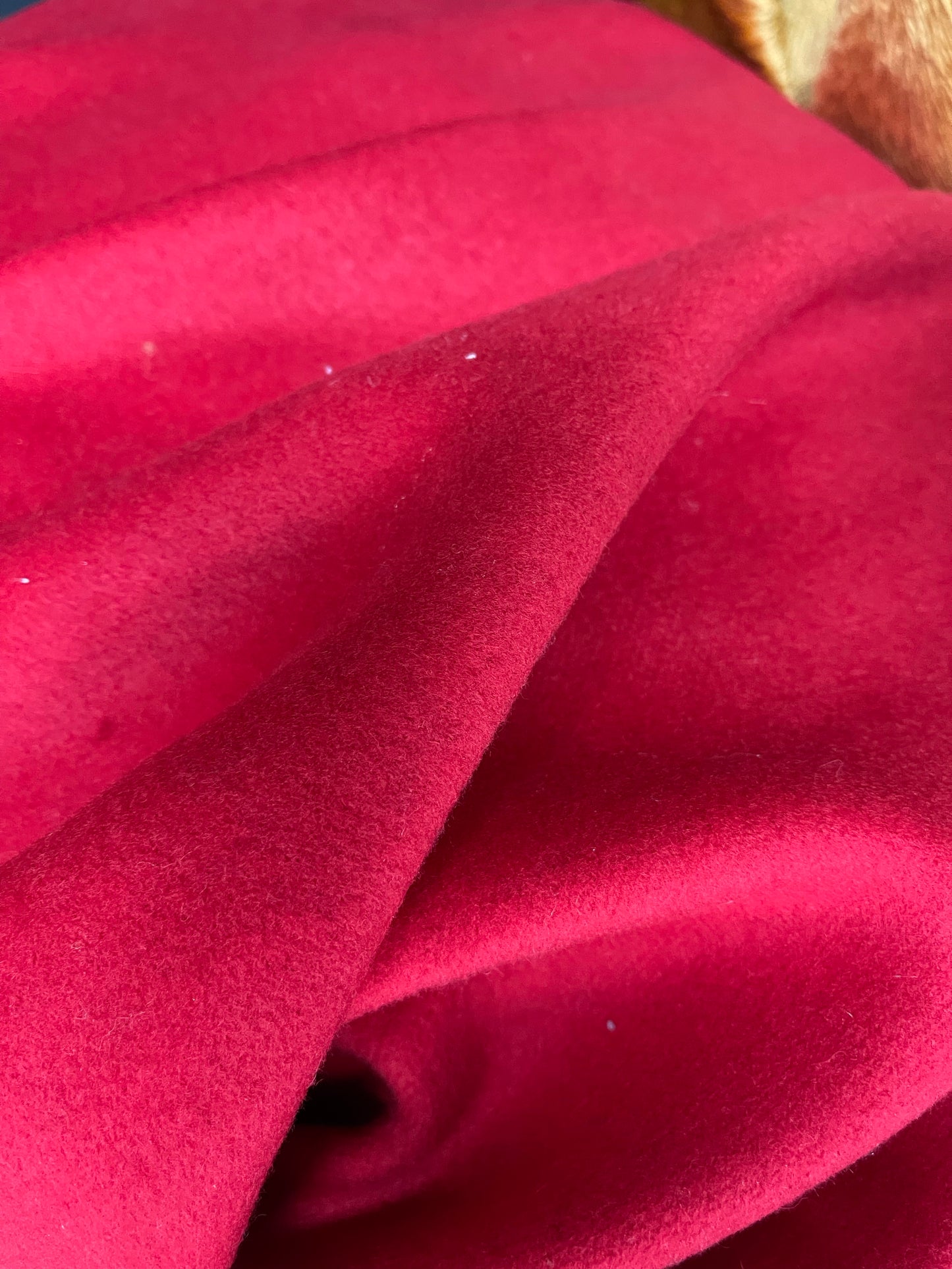 Red 100%Wool Cashmere design by Lora piano