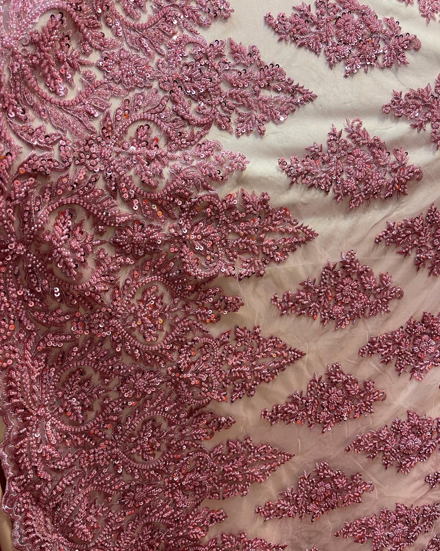 Designer beaded lace made in France