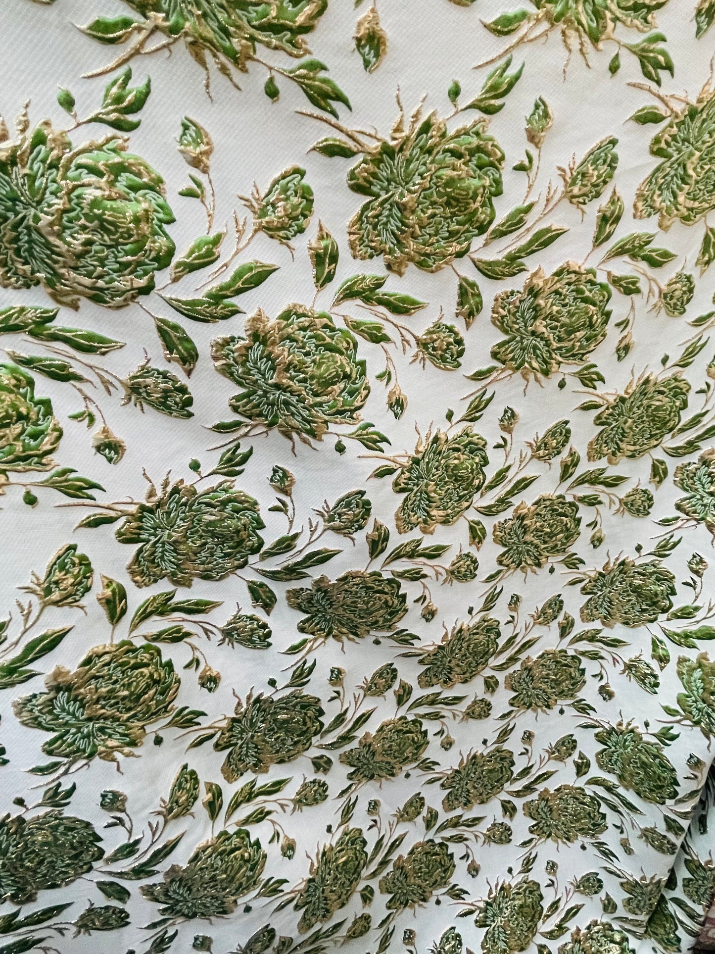 Designer metallic brocade mikado made in Italy
