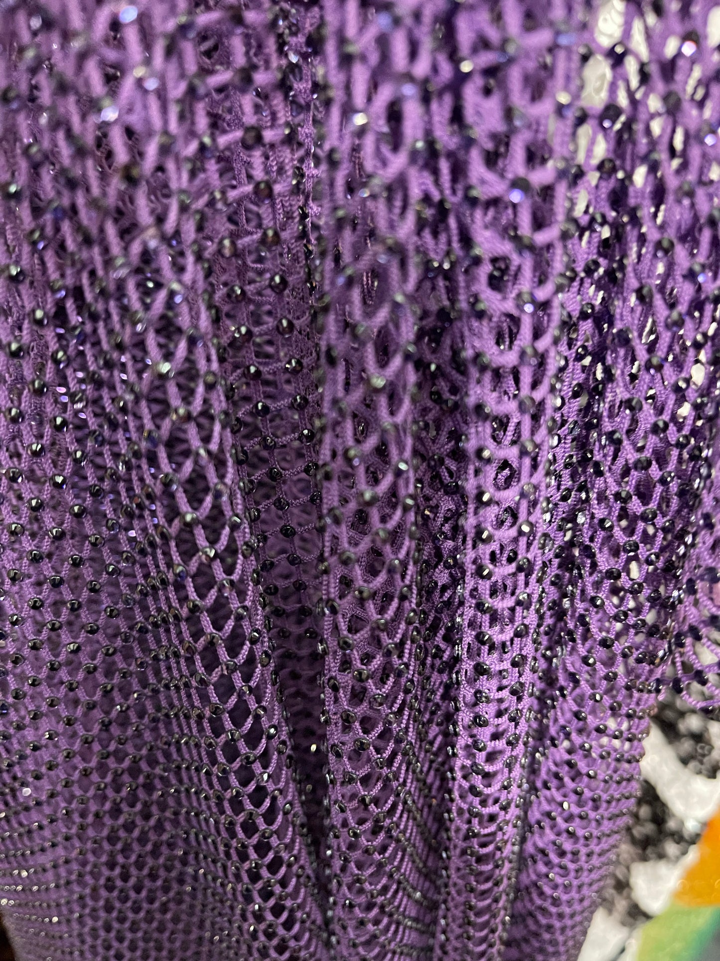 Purple Swarovski stone lace great for dress jacket pants and much more