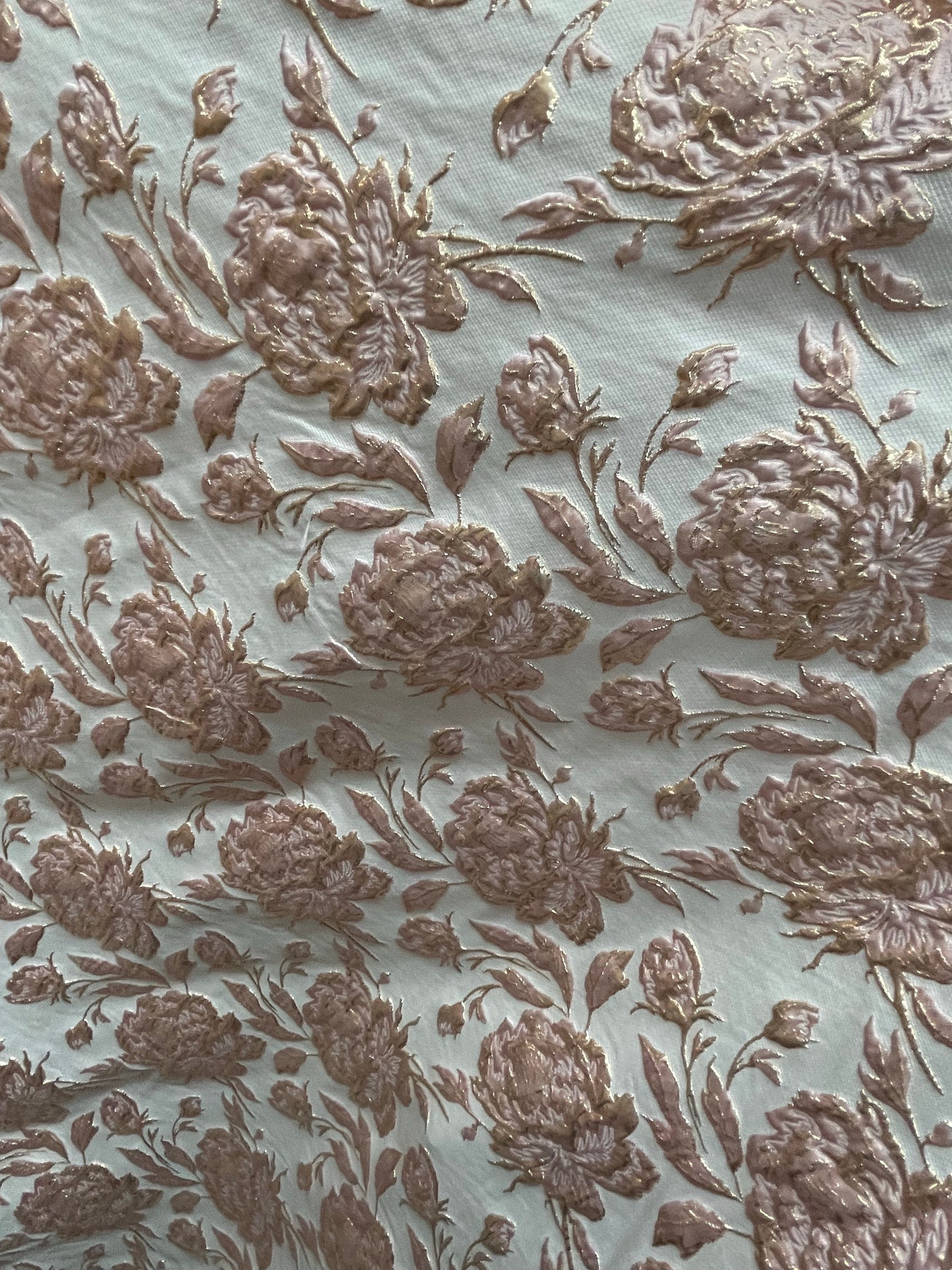 Designer metallic brocade mikado made in Italy