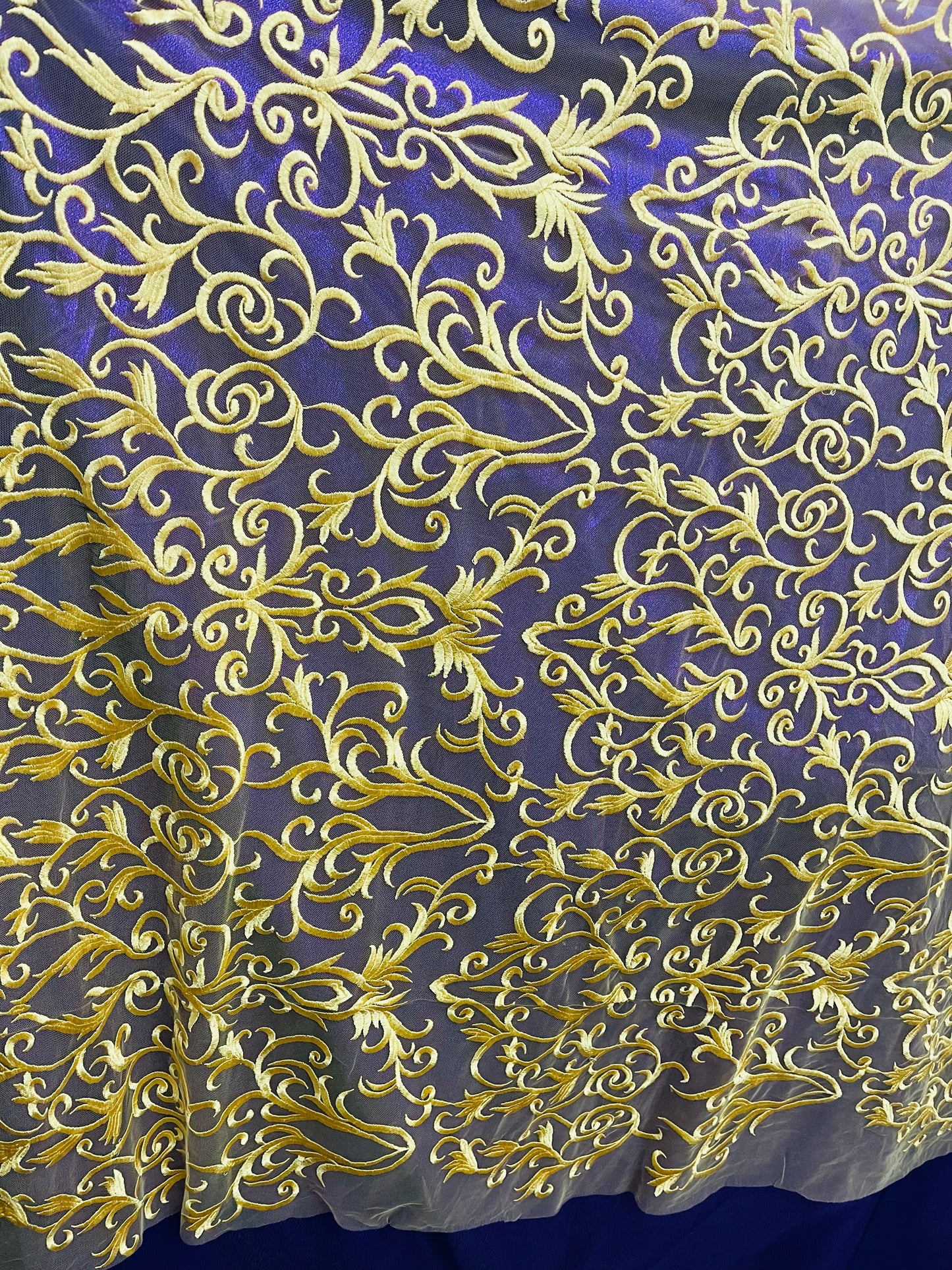 Designer silk feel lace
