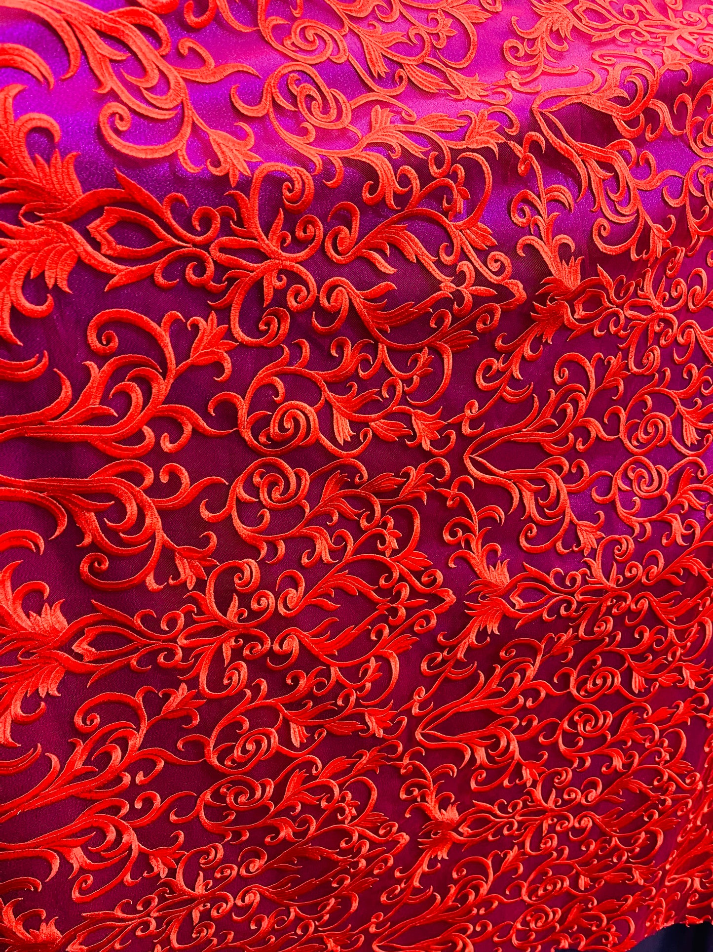 Designer silk feel lace