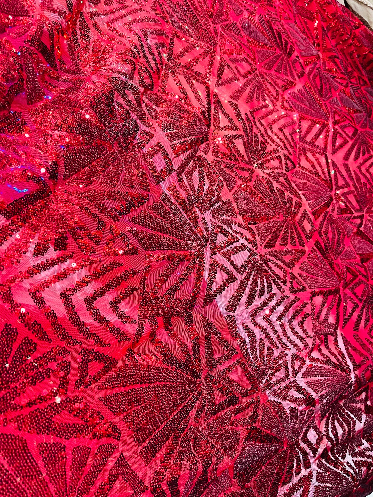 Designer spandex sequins lace