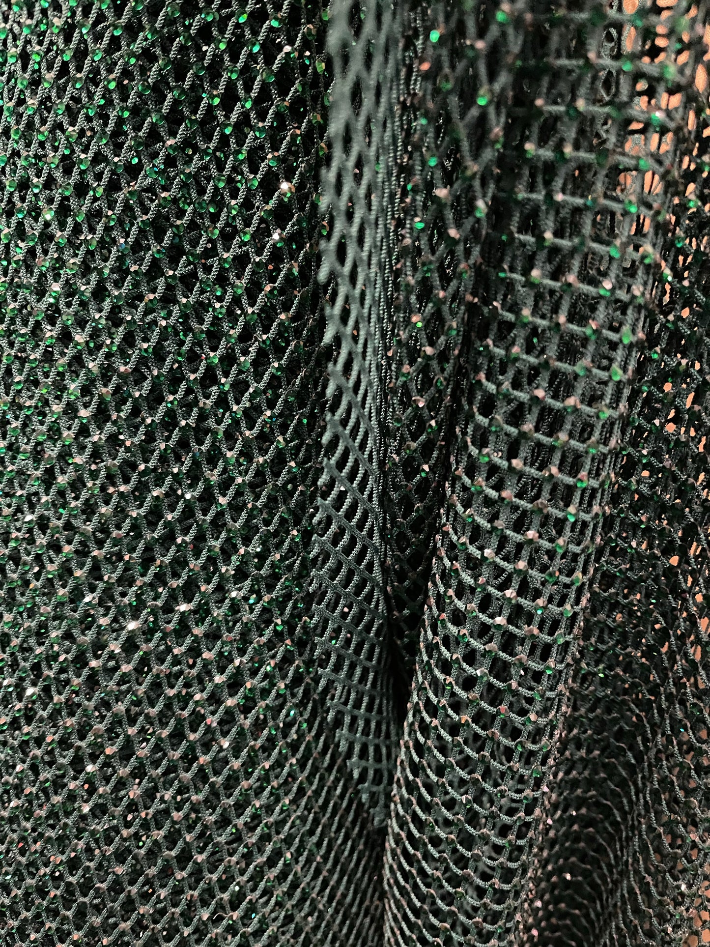 Hunter green Swarovski stone lace great for dress jacket pants and much more