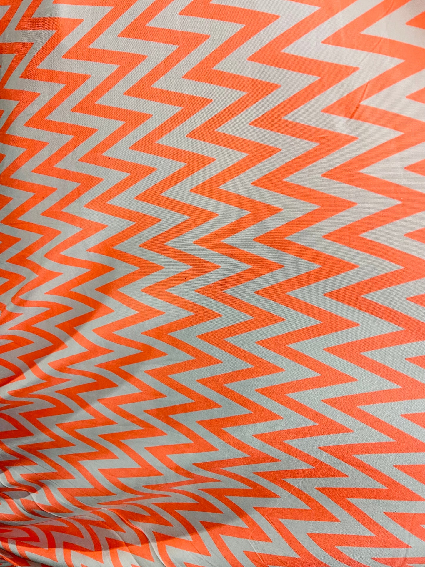 Chevron Scuba orange great fabric for dress pants jacket skirt shirt and much more