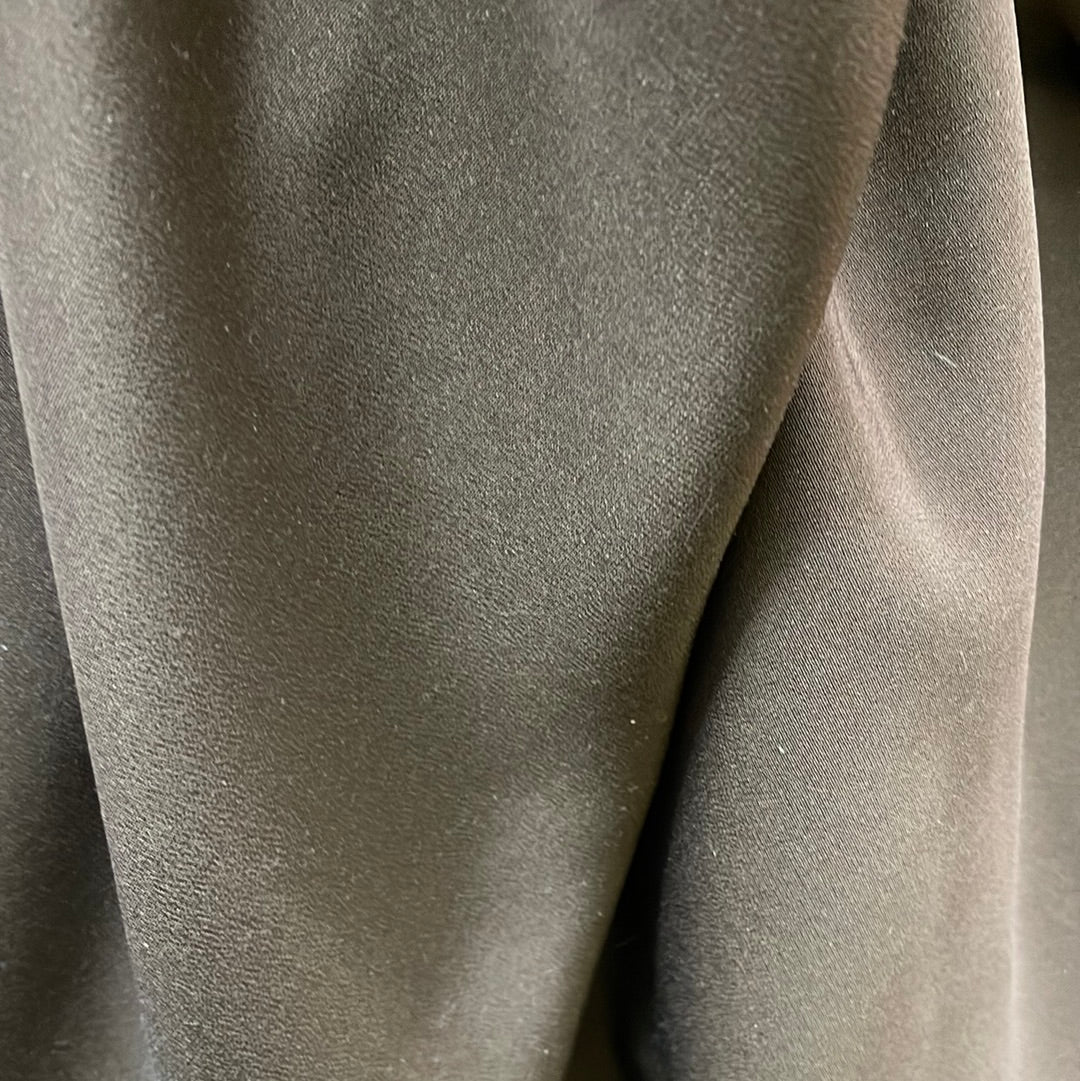 Brown 100% silk carep de chine made in Italy
