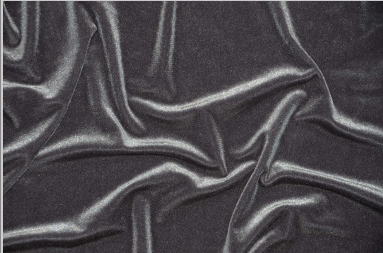Designer gray 4way stretch velvet