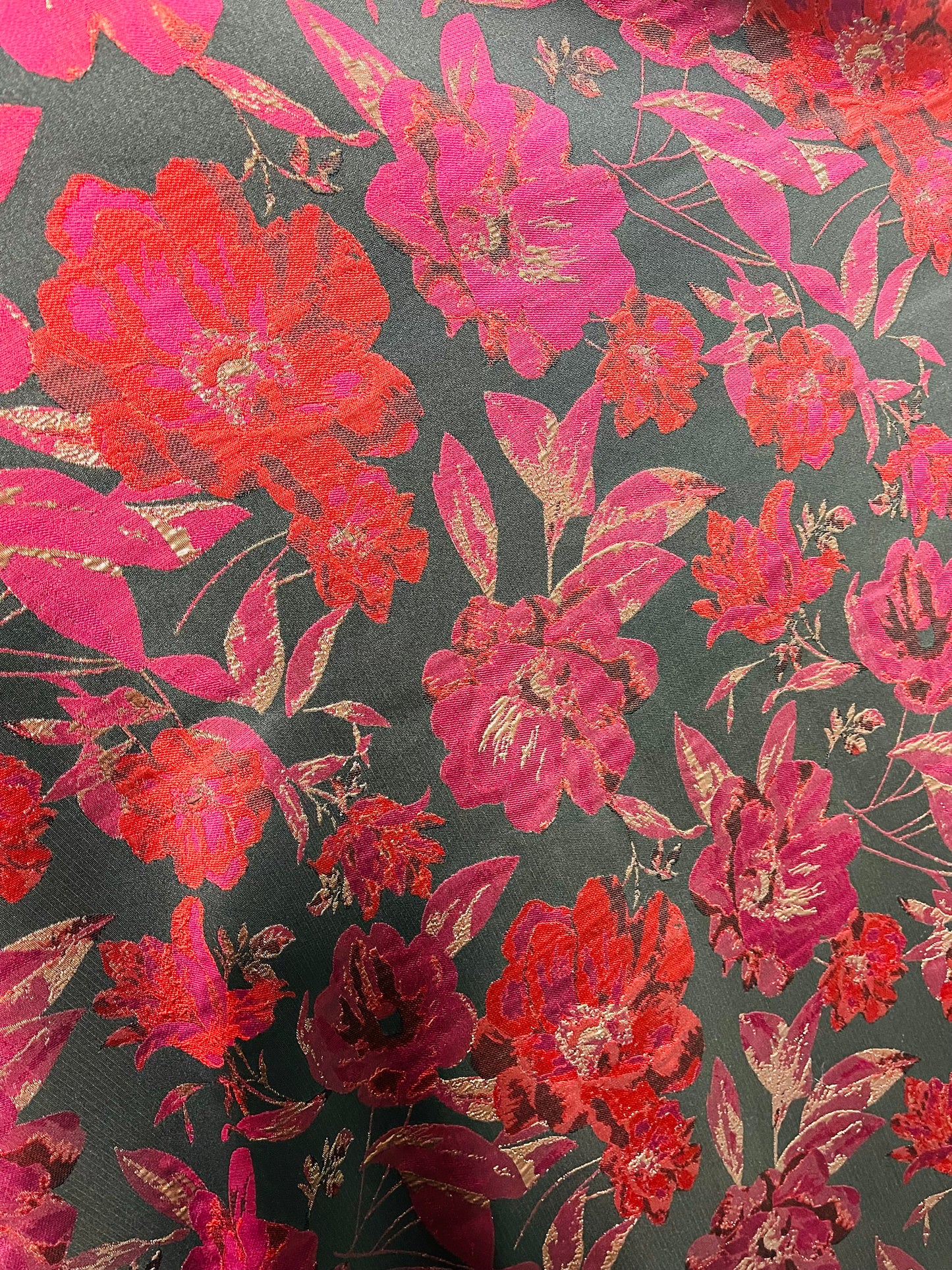 Designer metallic brocade mikado made in Italy