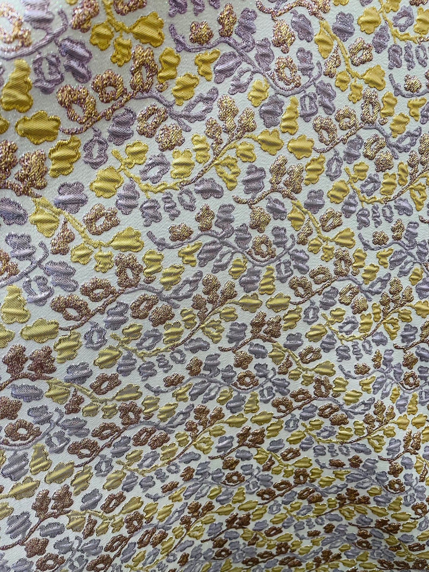 Designer metallic brocade mikado made in Italy