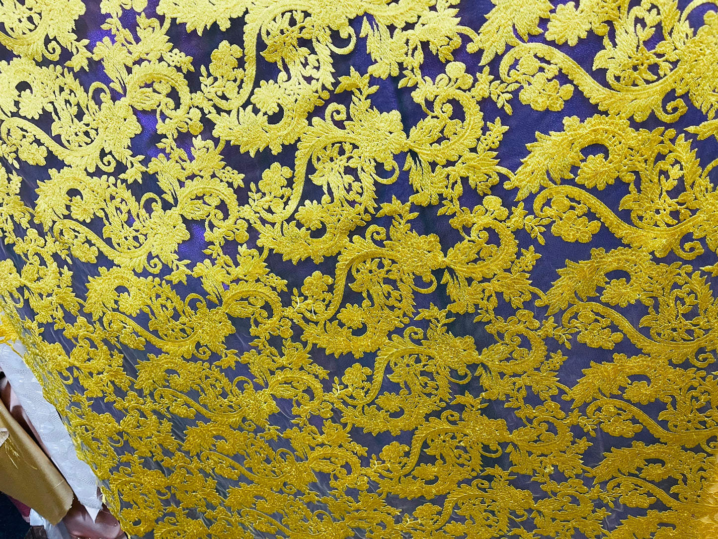 Designer silk feel lace