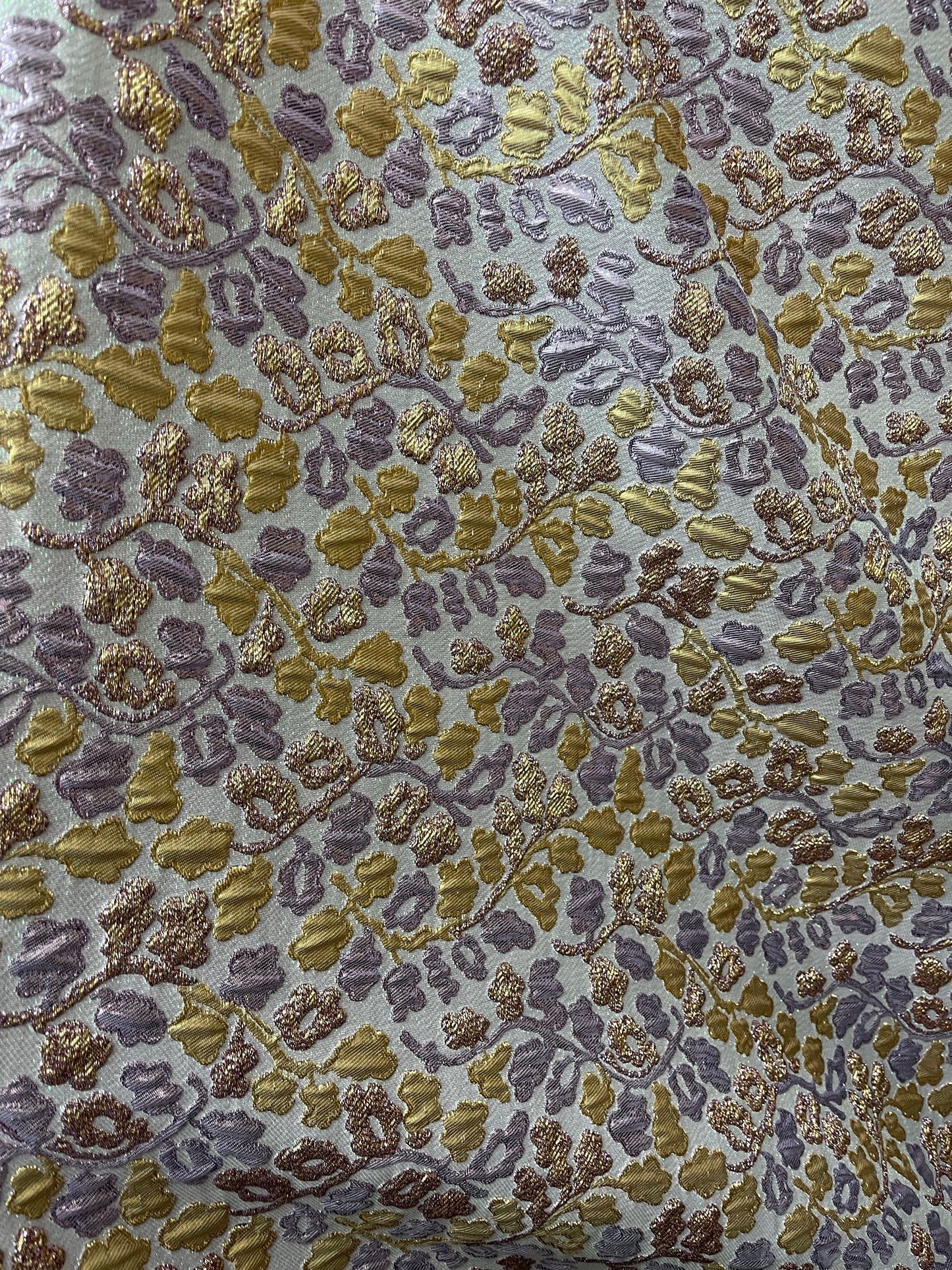 Designer metallic brocade mikado made in Italy