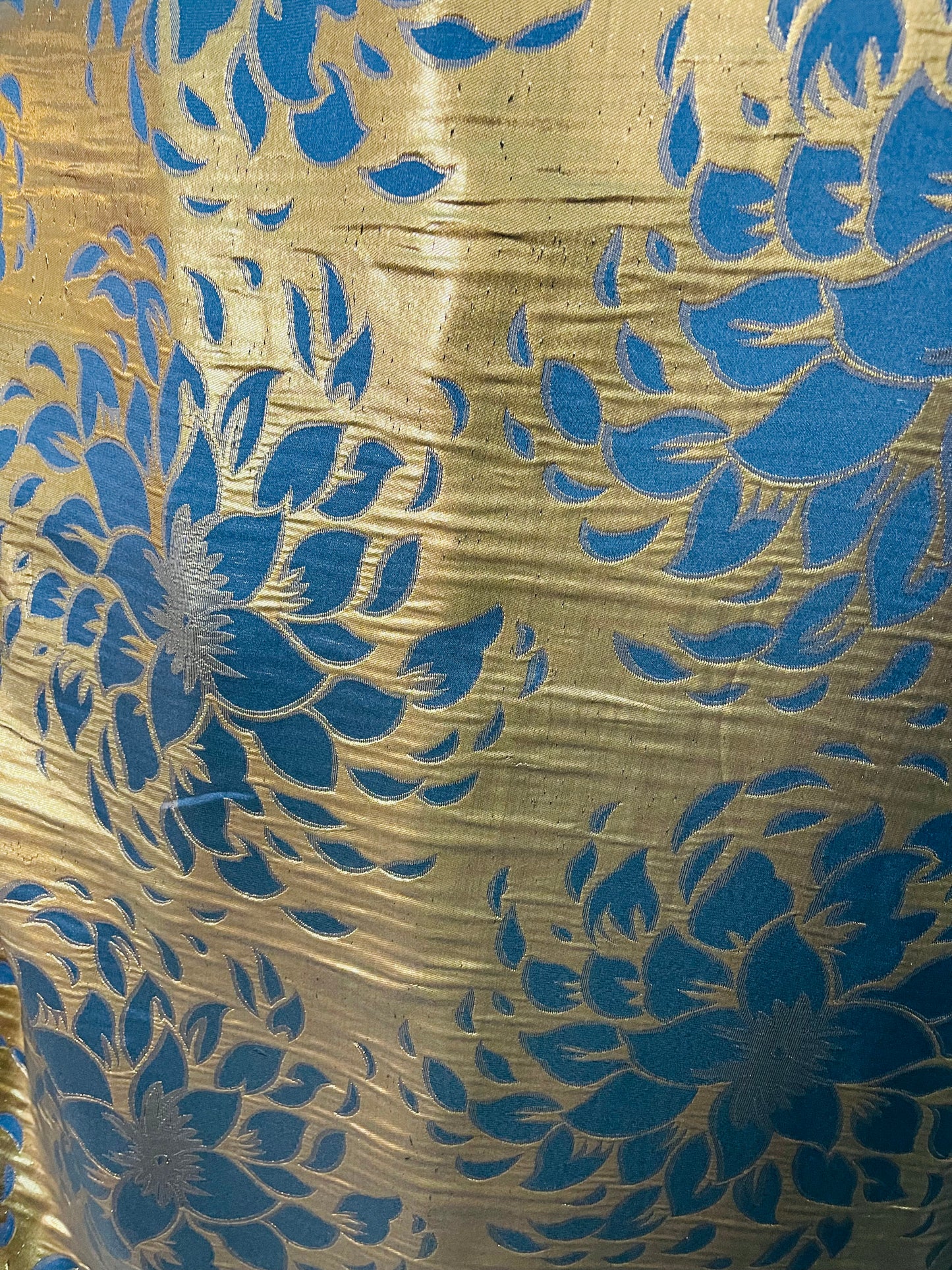 Designer metallic brocade mikado made in Italy