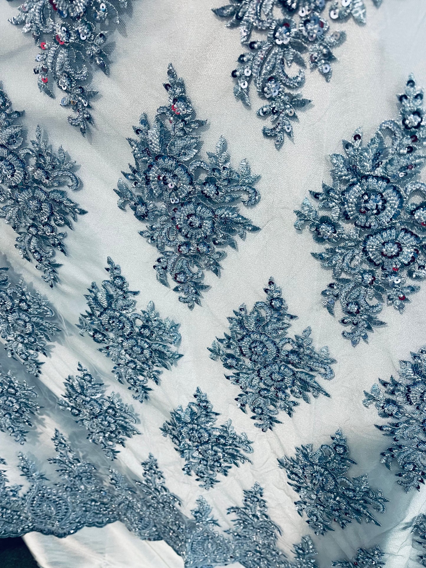 Designer beaded lace made in France
