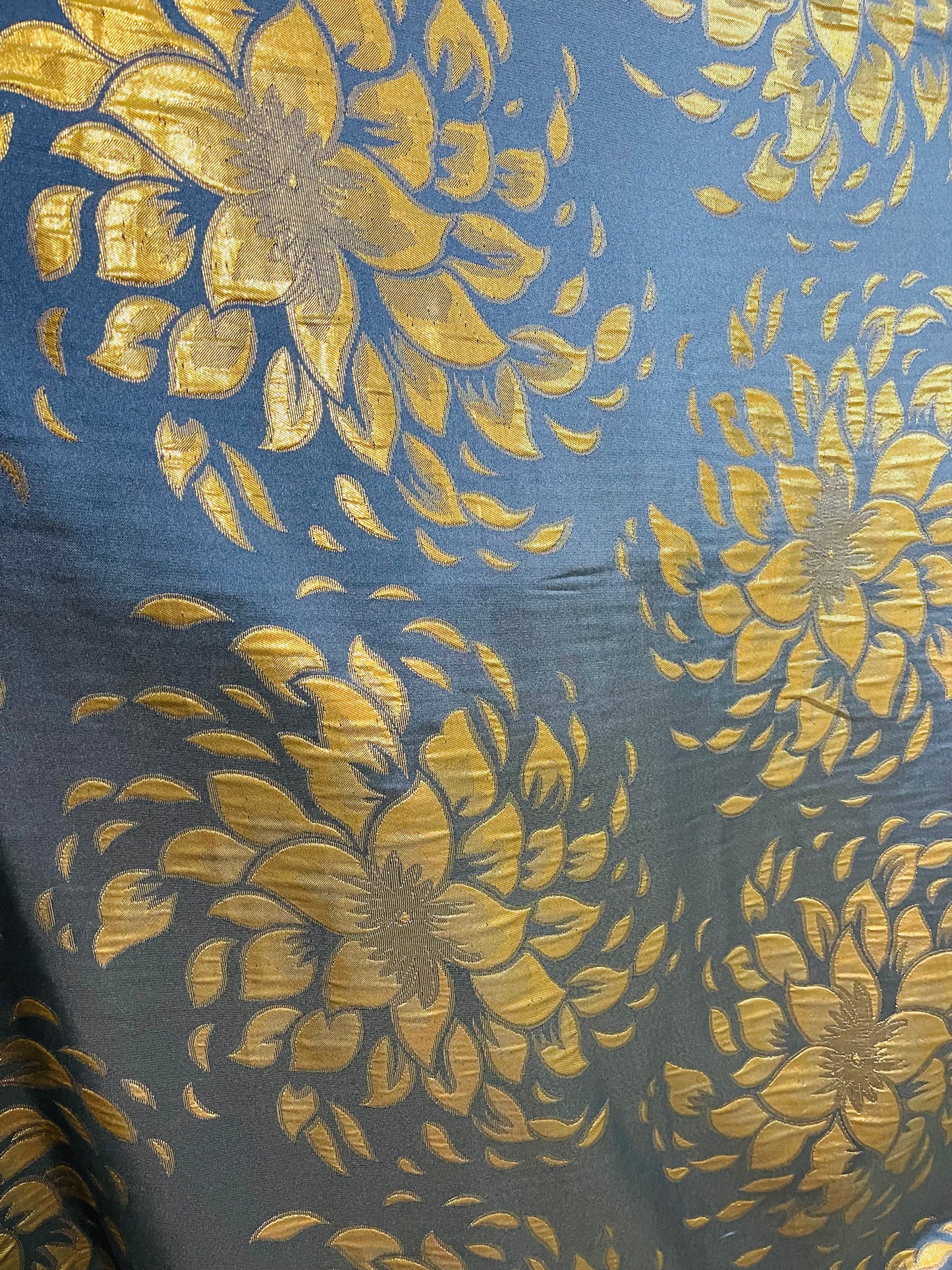 Designer metallic brocade mikado made in Italy