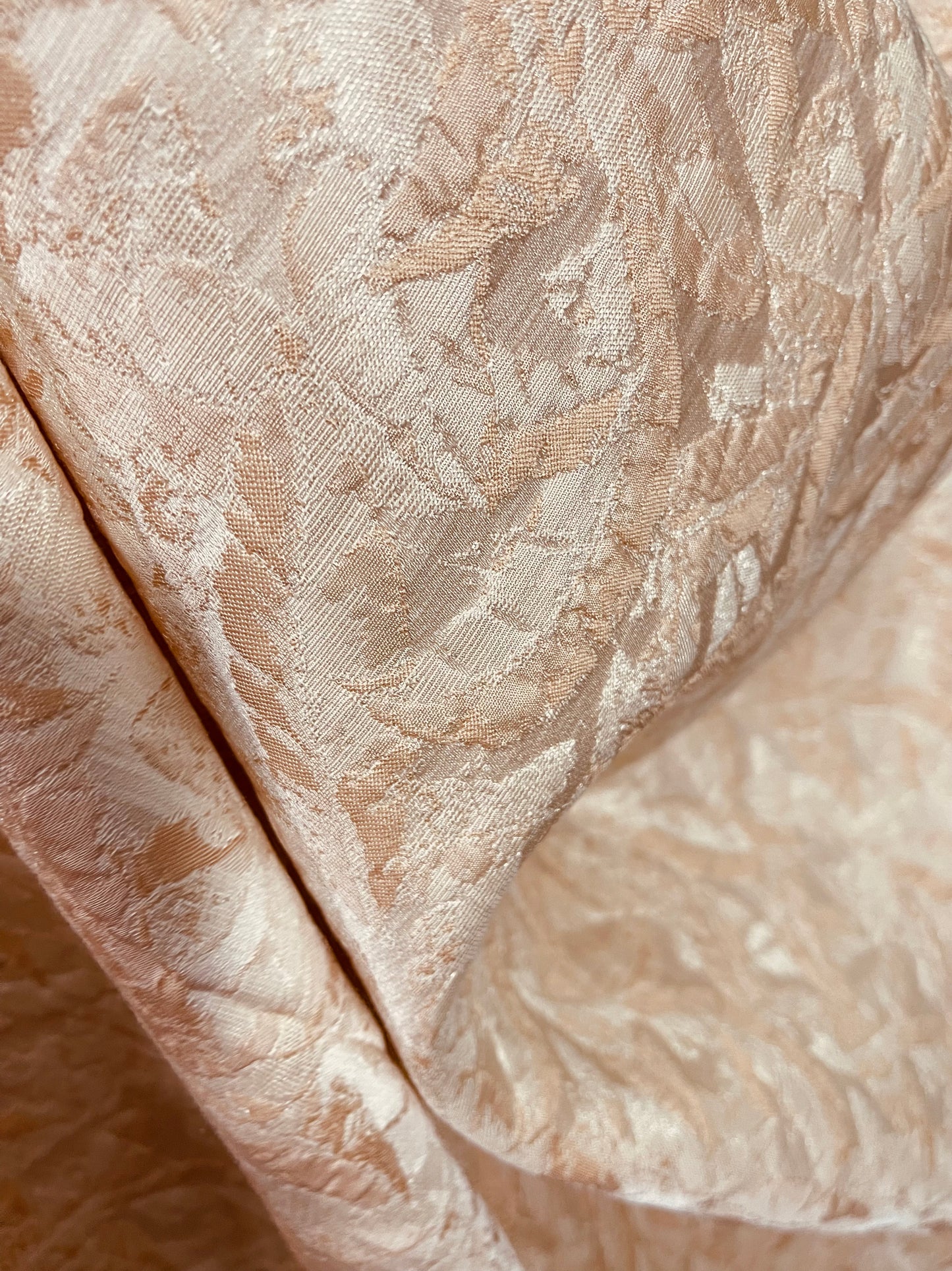 Champagne Elegant designer mikado Floral Brocade great for dress jacket pants skirt and much more made in Italy