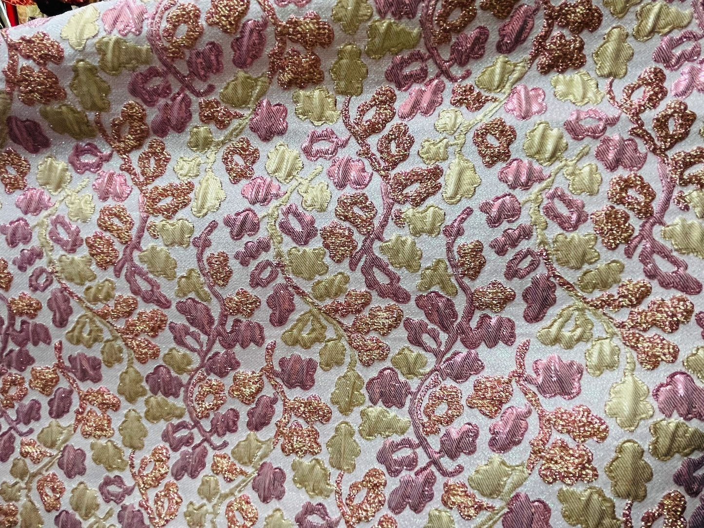 Designer metallic brocade mikado made in Italy