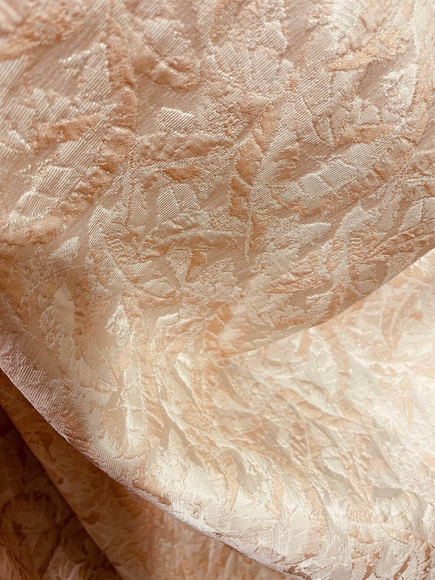 Champagne Elegant designer mikado Floral Brocade great for dress jacket pants skirt and much more made in Italy
